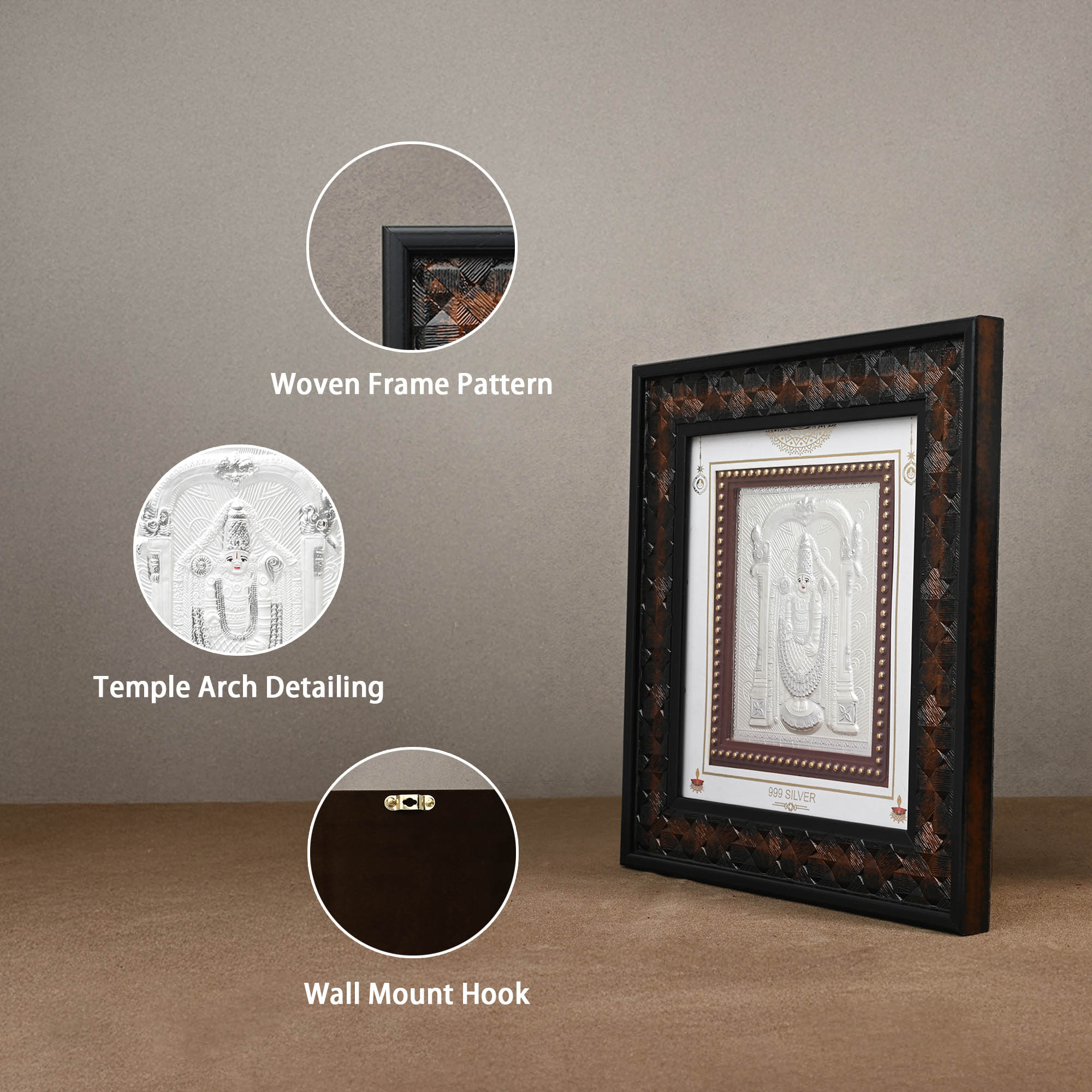 999 Silver Tirupati Balaji Frame
