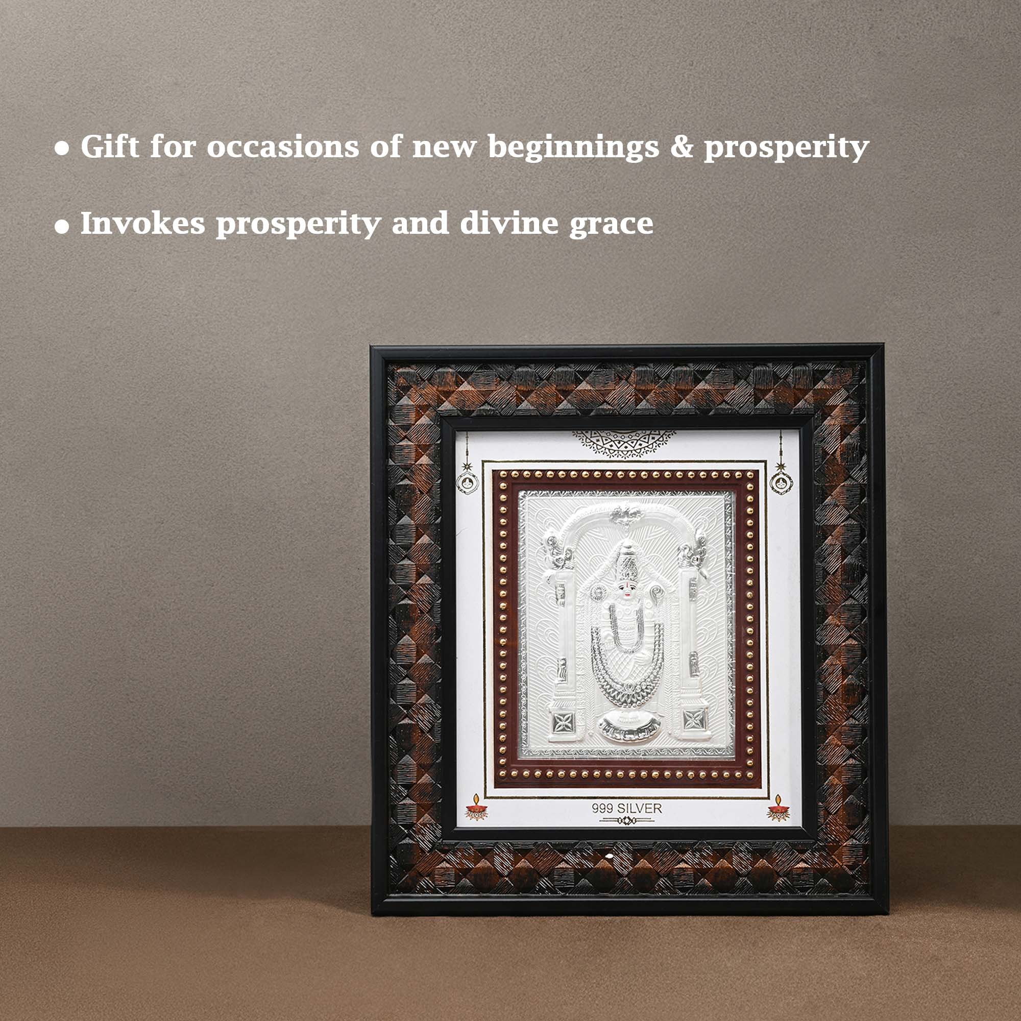 999 Silver Tirupati Balaji Frame