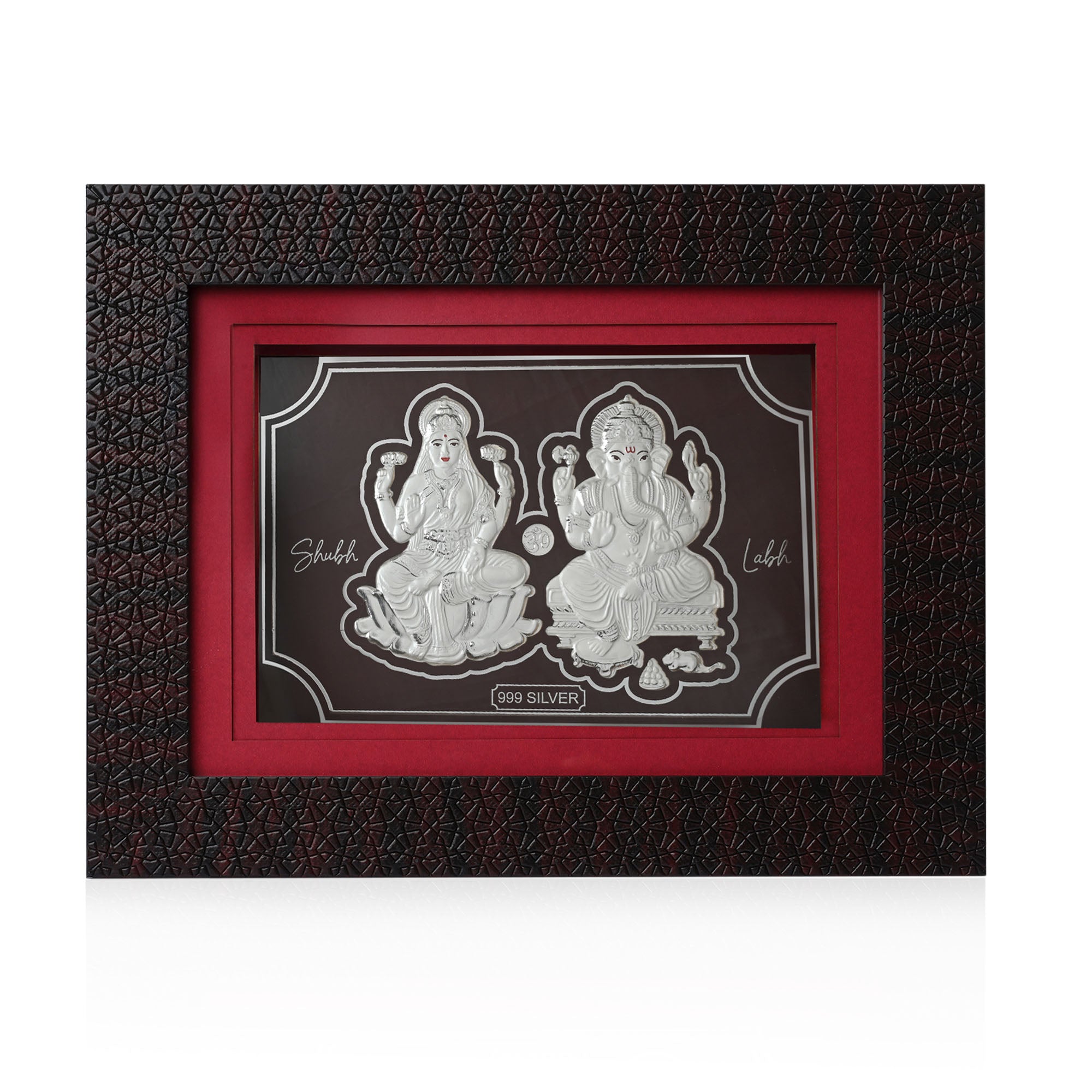 999 Silver Lakshmi Ganesh LED Frame