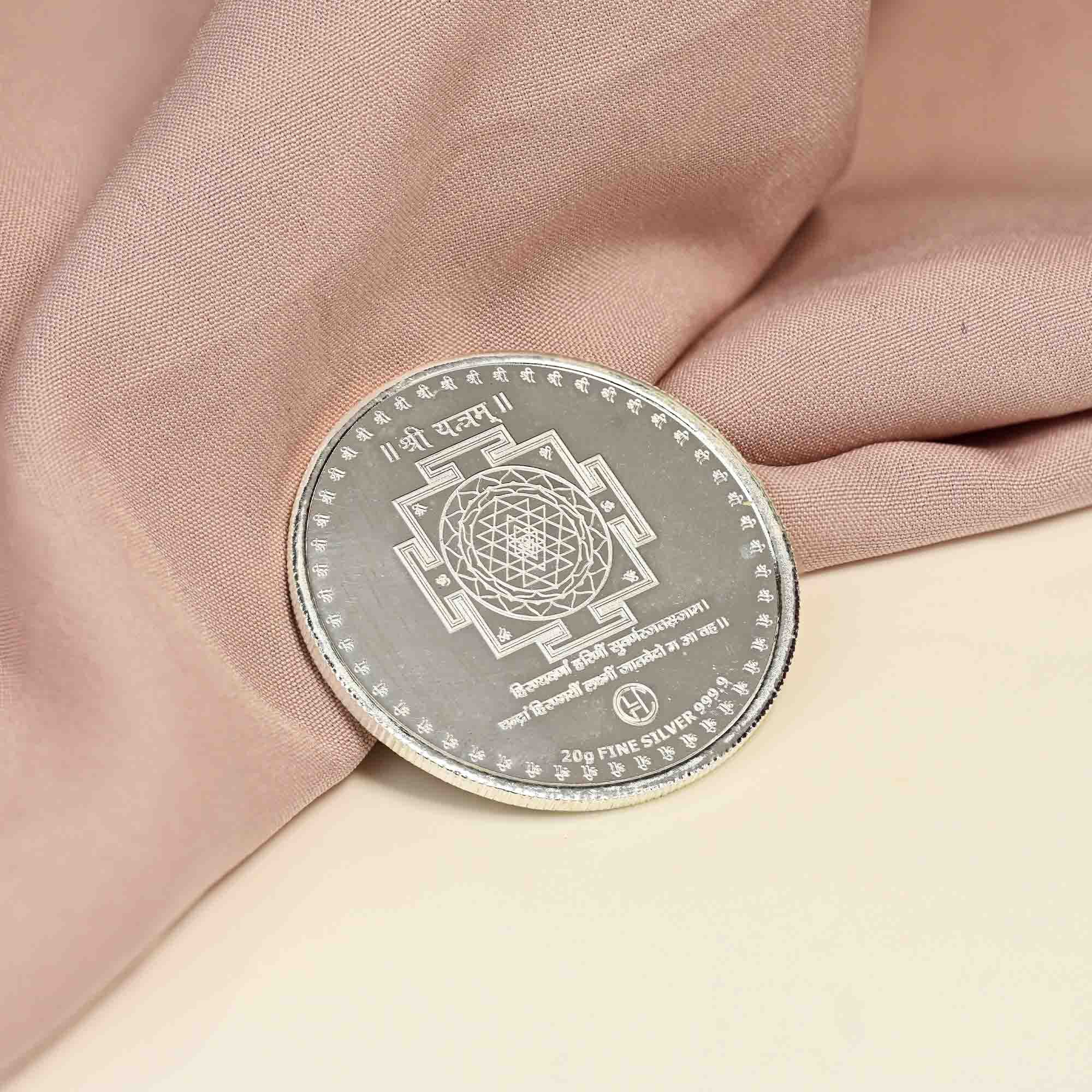 999 Silver Ganesh and Laxmi Coin - 20g