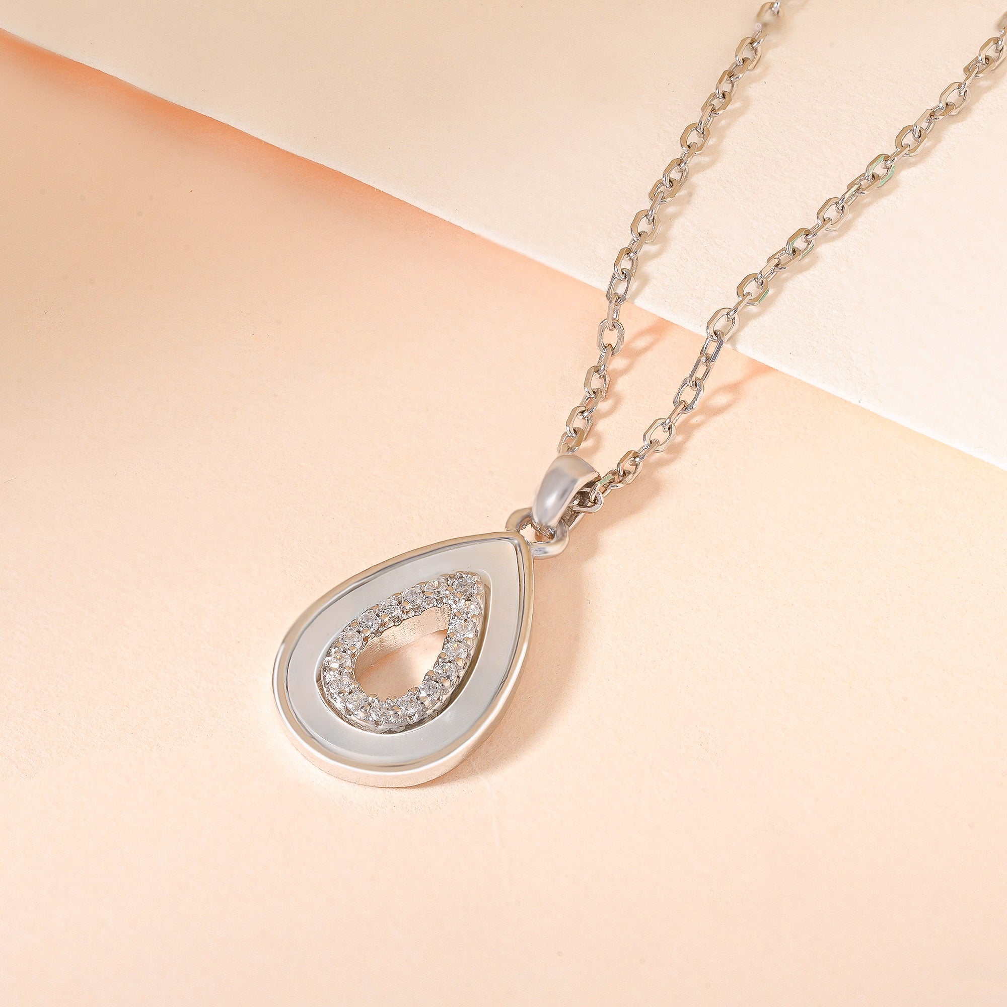 Drop Shape Pendant Necklace – Touch925