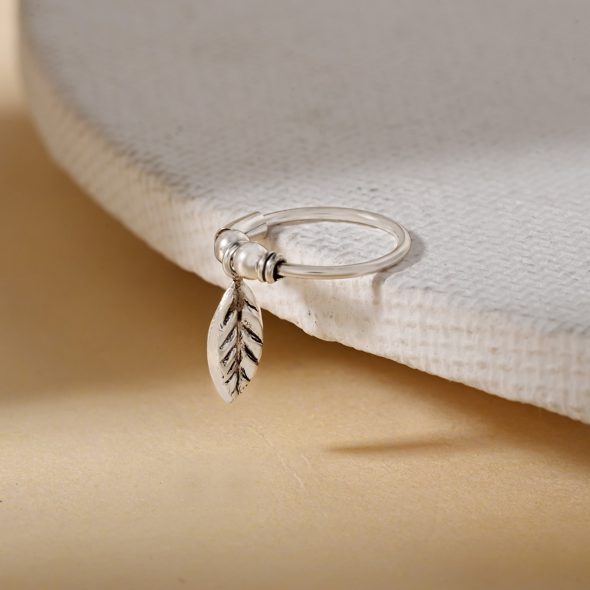 Leaf Hoop Nose Ring