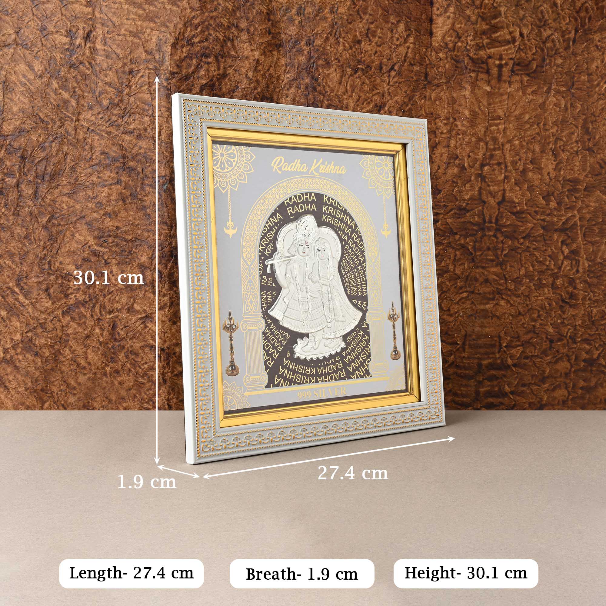 999 Silver Radha Krishna Frame