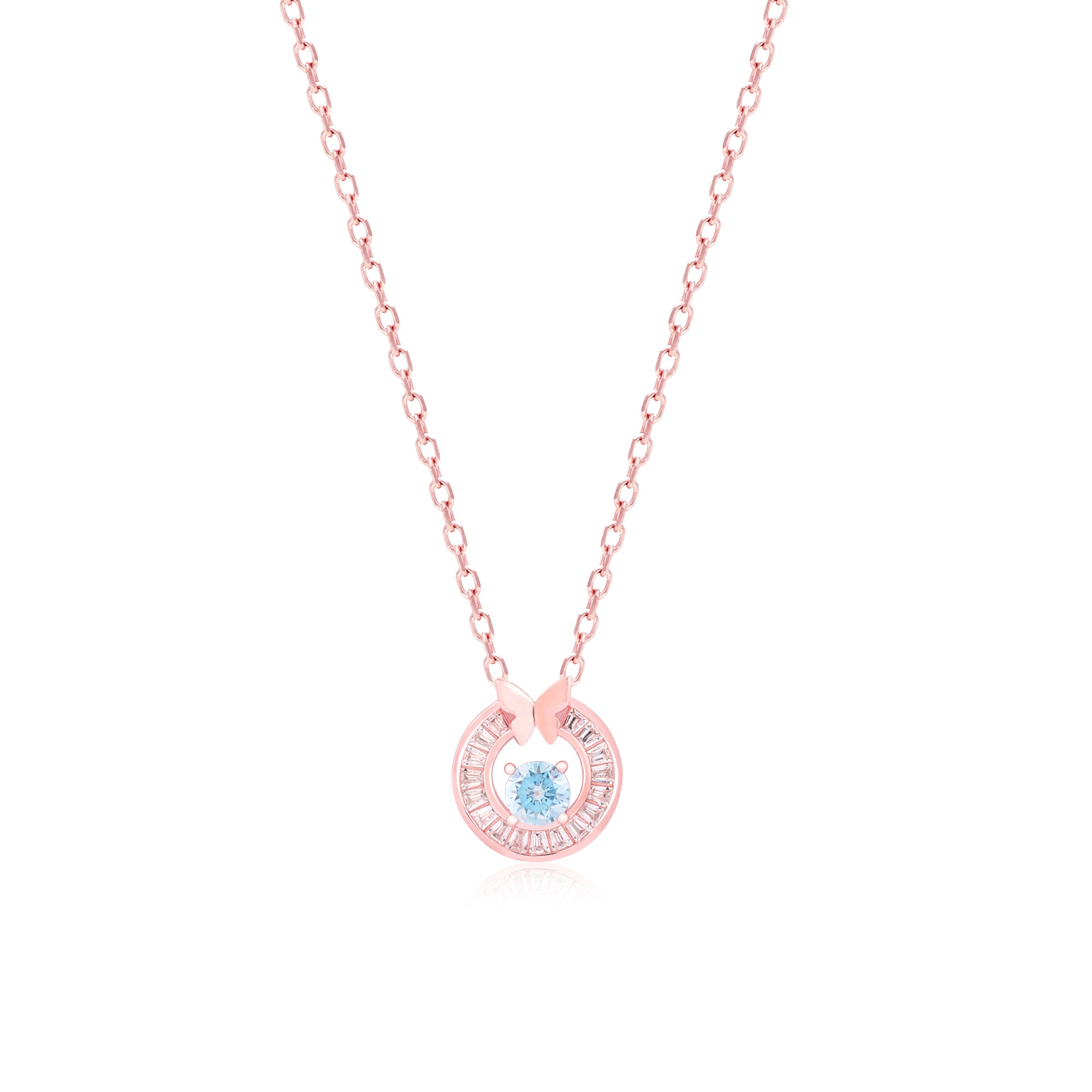 Butterfly and Stone Necklace