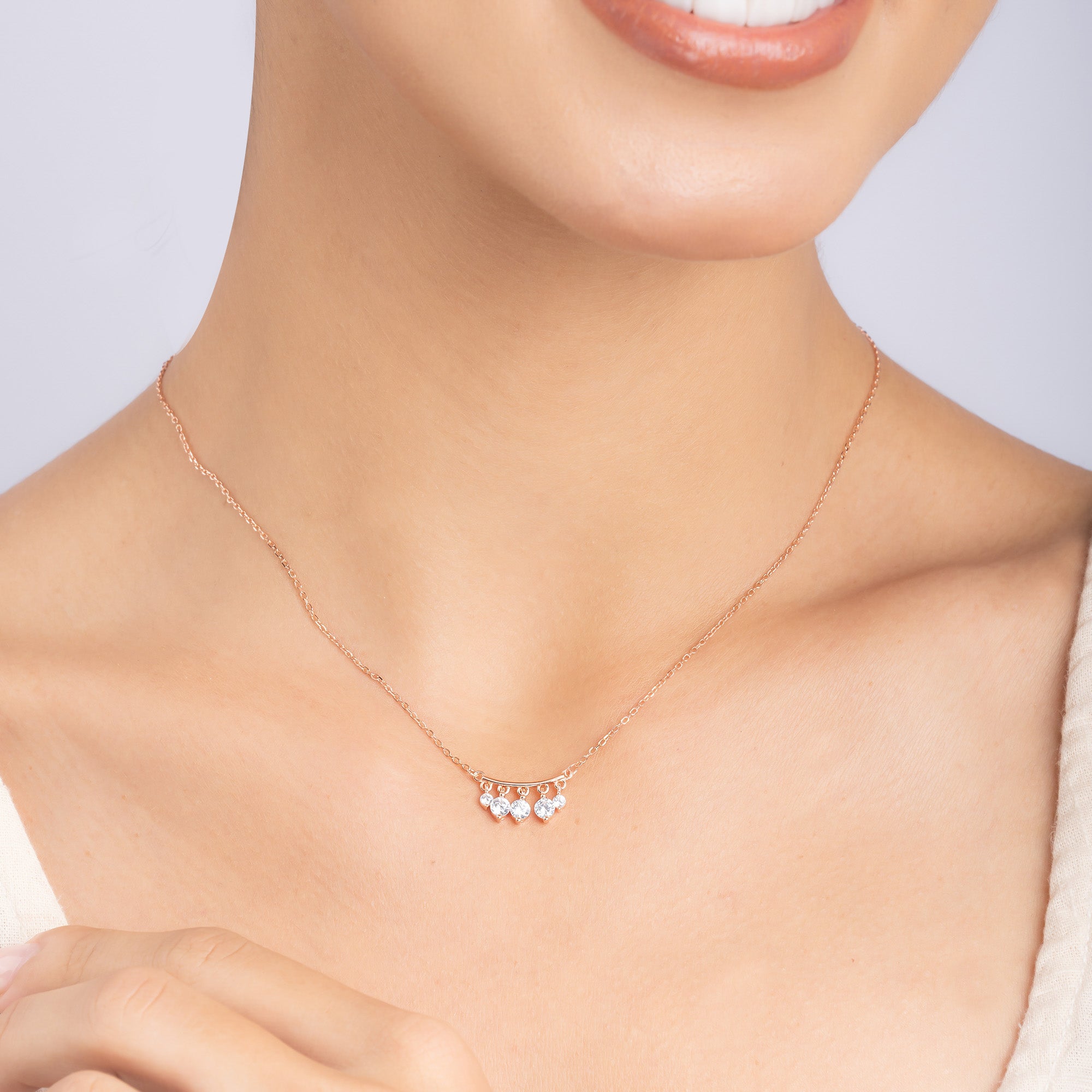 Hanging Stone Bar Necklace