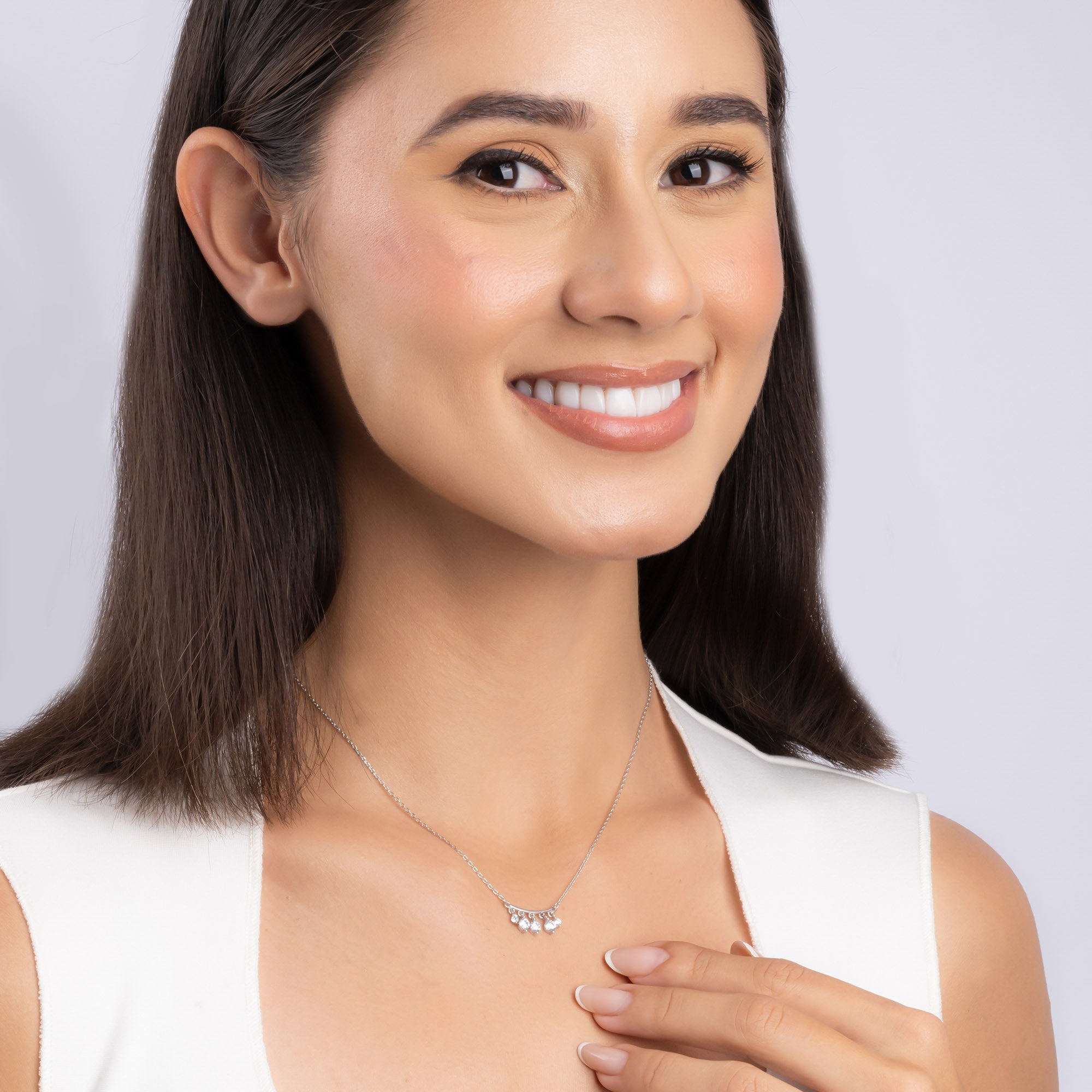 Hanging Stone Bar Necklace