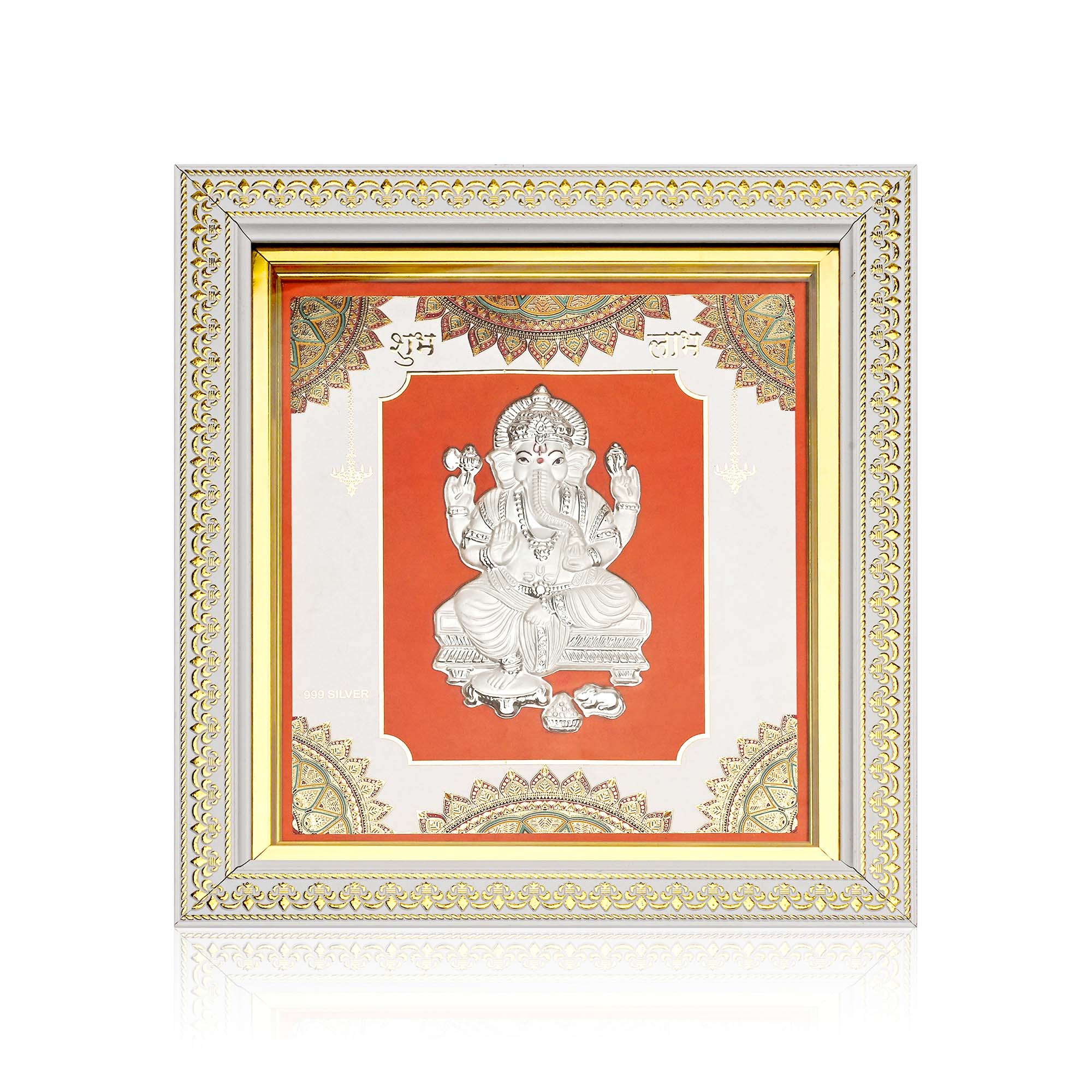 999 Silver Ganesh Wall Frame