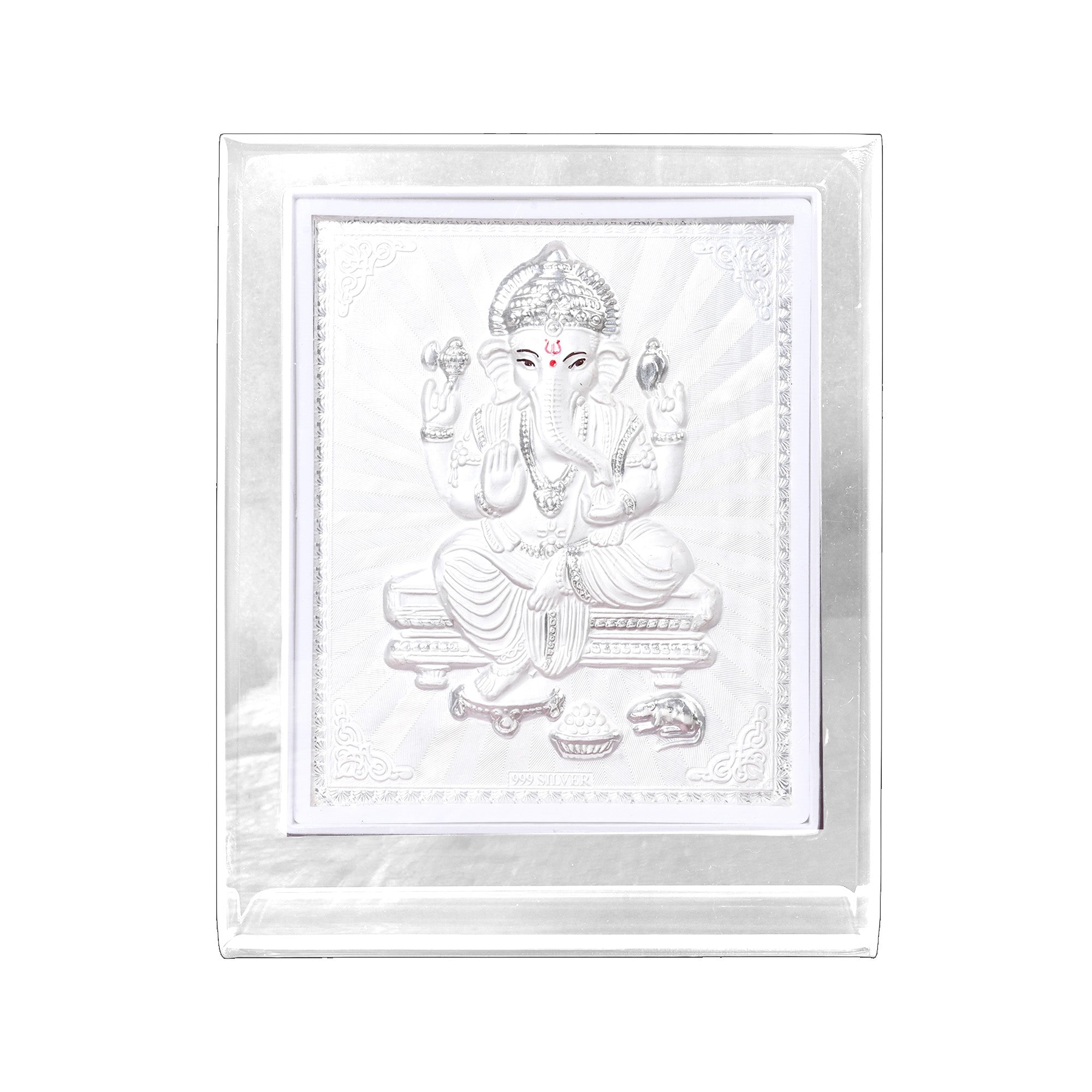 999 Silver Ganesh Ji Idol Frame