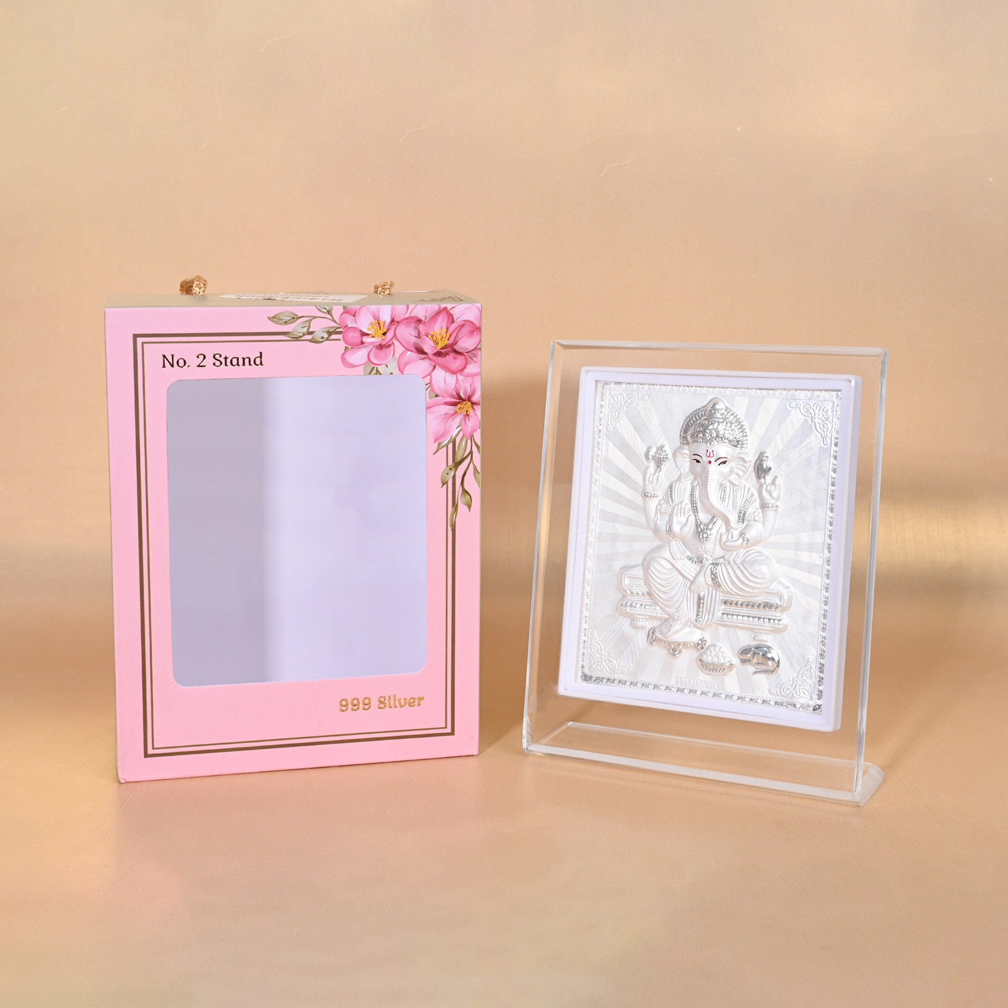 999 Silver Ganesh Ji Idol Frame