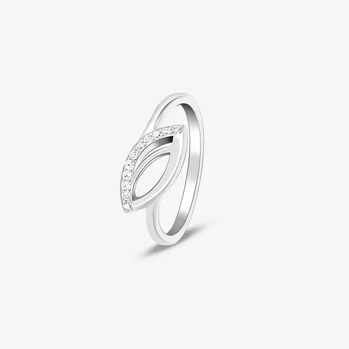 Serene CZ Elegance Silver Ring