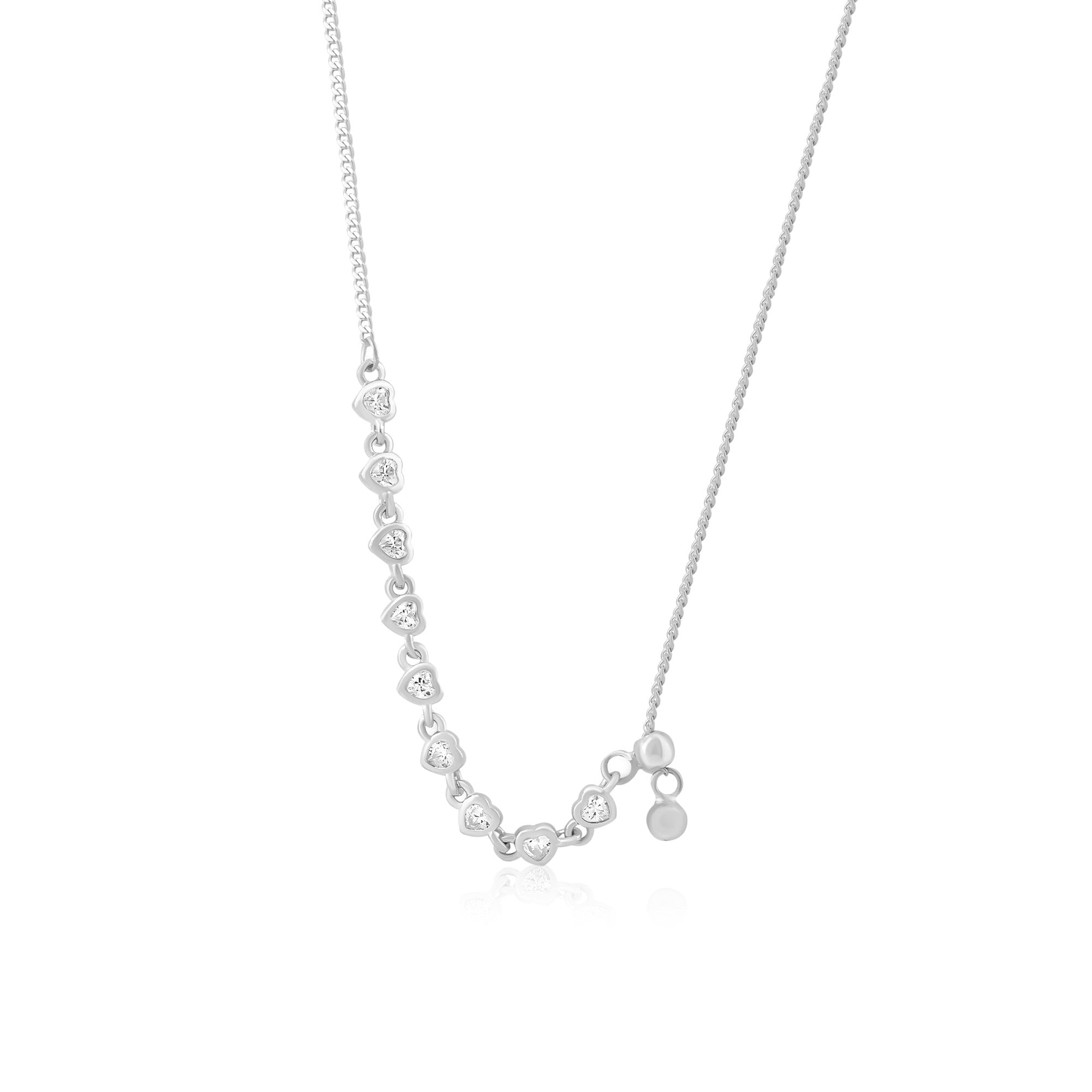 Heart Link Stone Necklace