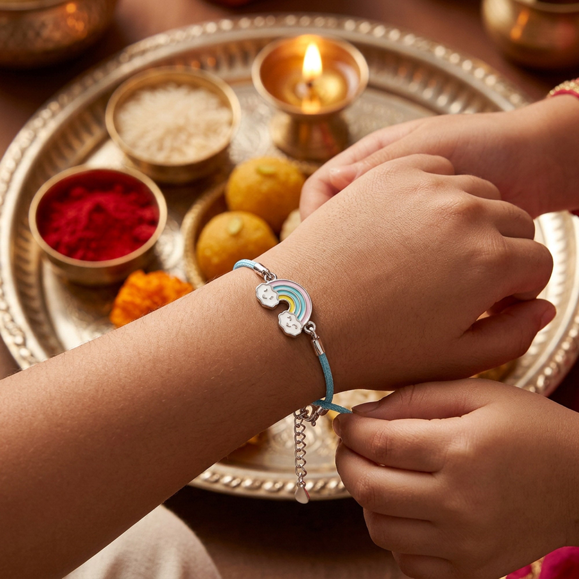 Rainbow Cloud Kids Rakhi