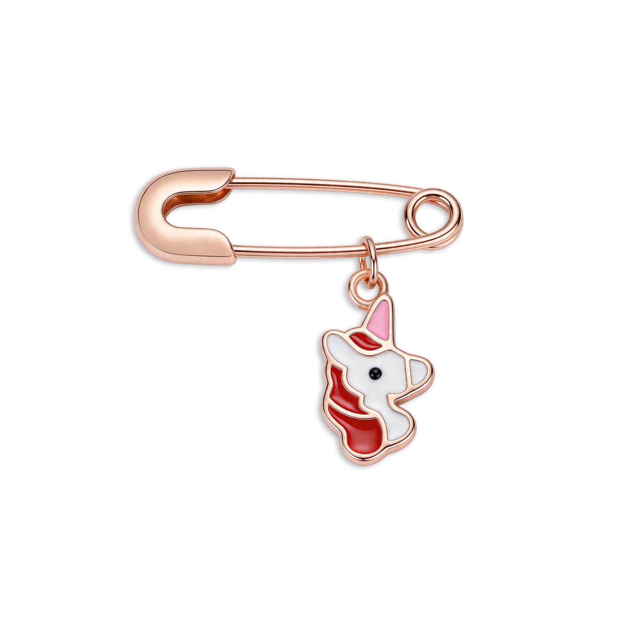Rose Gold Unicorn Kids Safety Pin