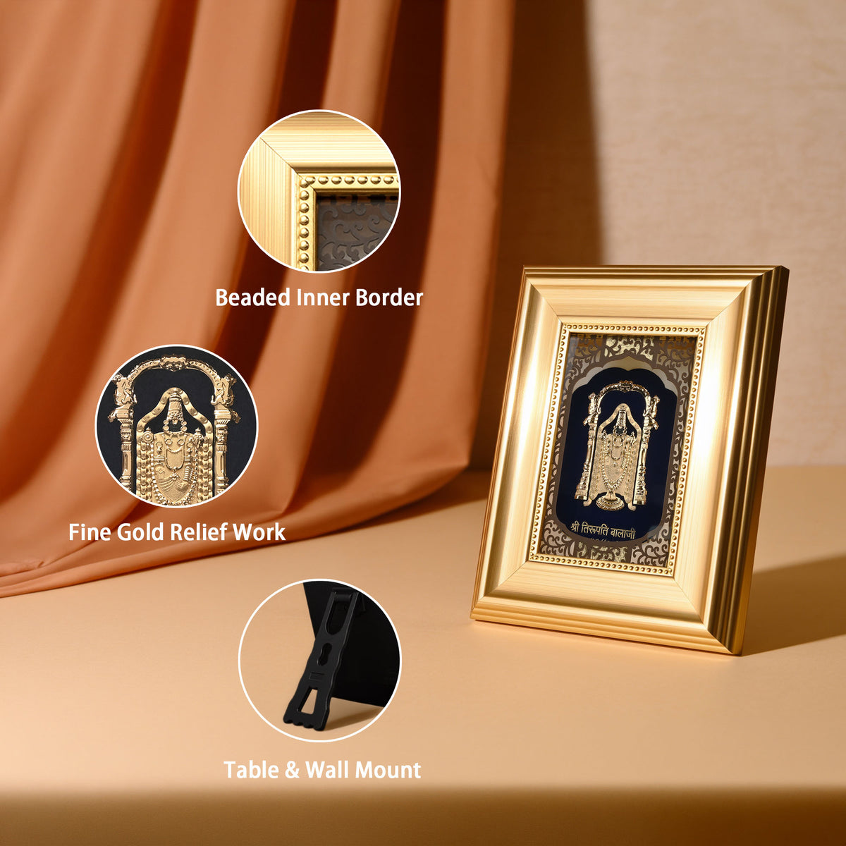 24K Gold Foil Balaji Frame