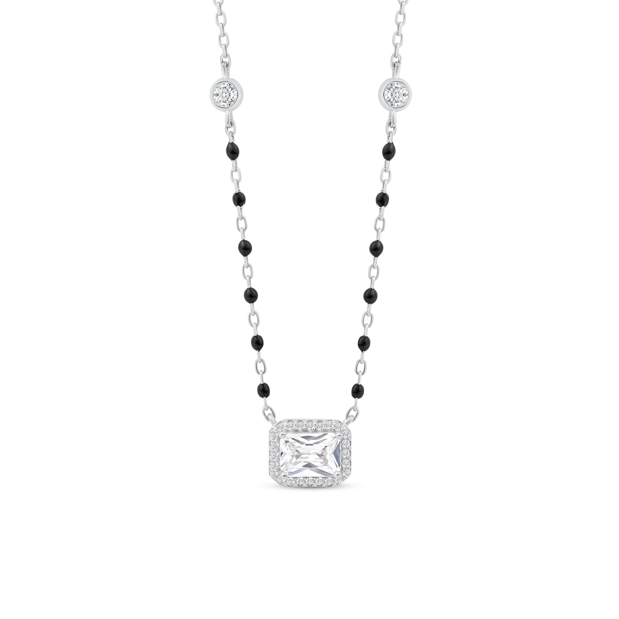 Minimal Square Halo Mangalsutra