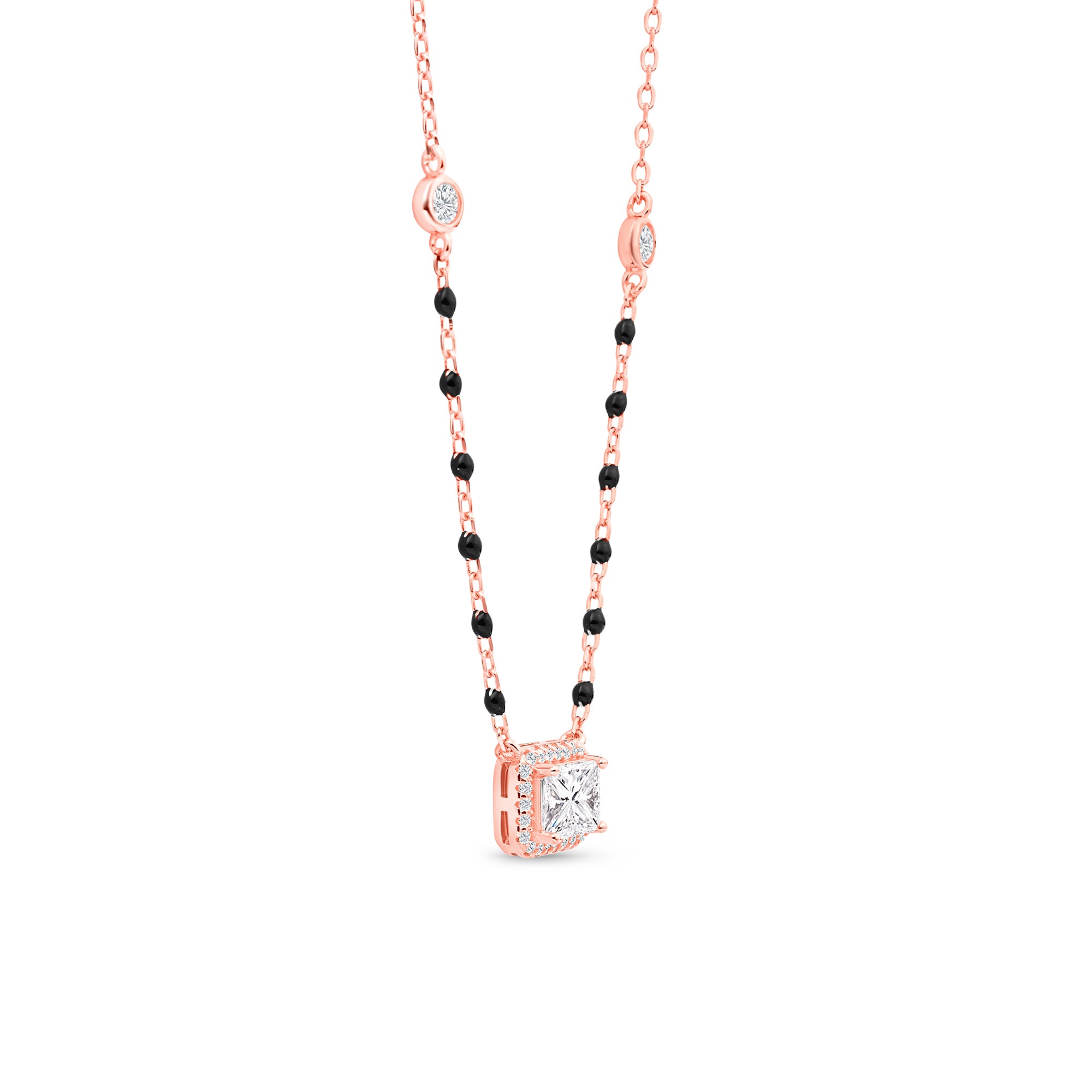 Minimal Square Halo Mangalsutra