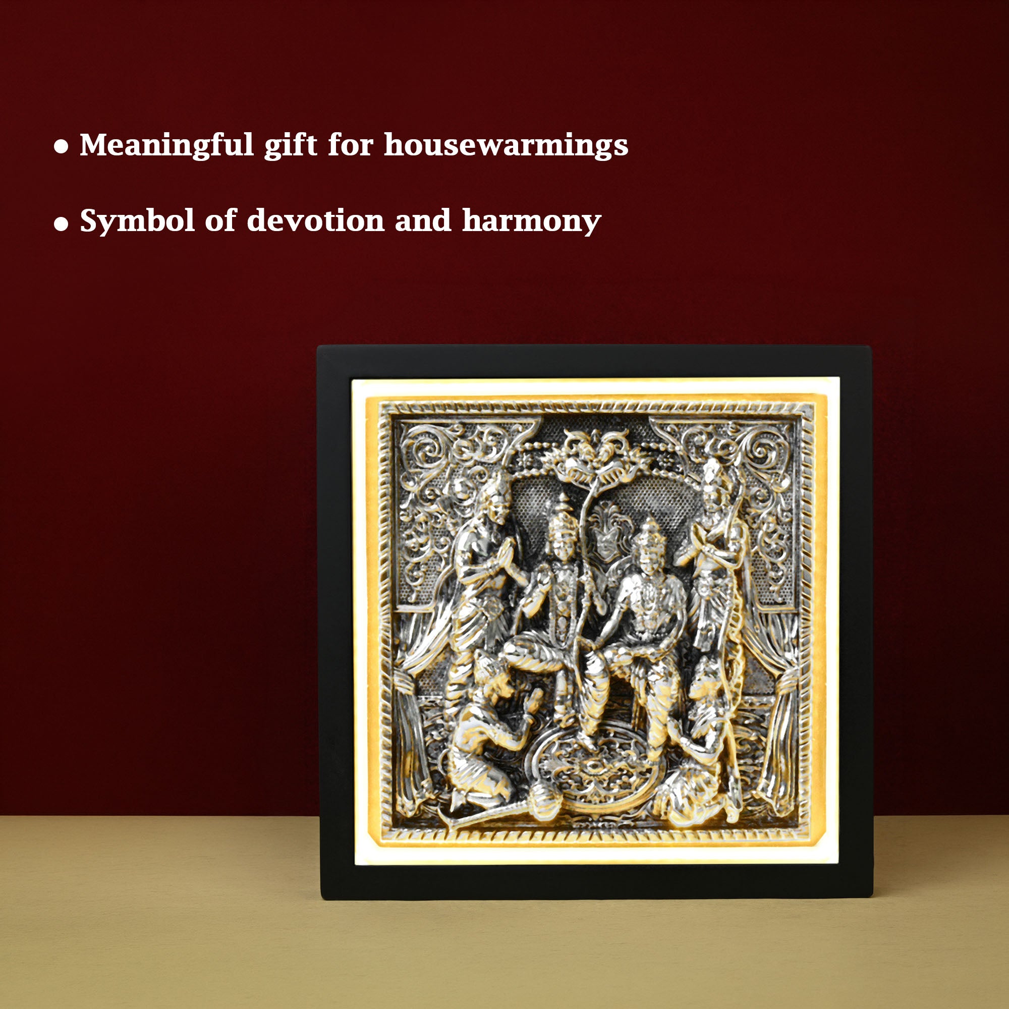 999 Silver Plated Ram Darbar LED Frame