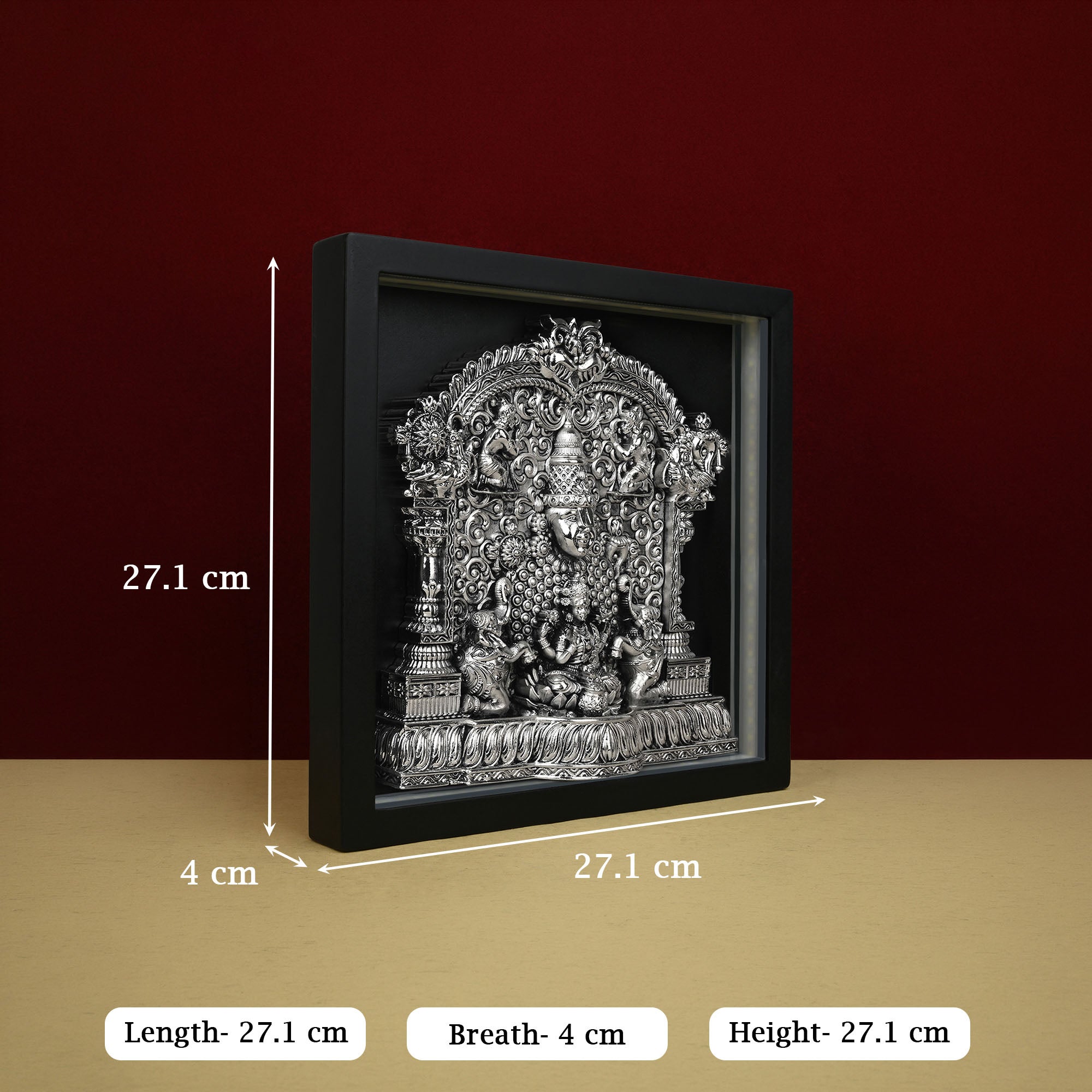 999 Silver Lakshmi Venkateshwar LED Frame
