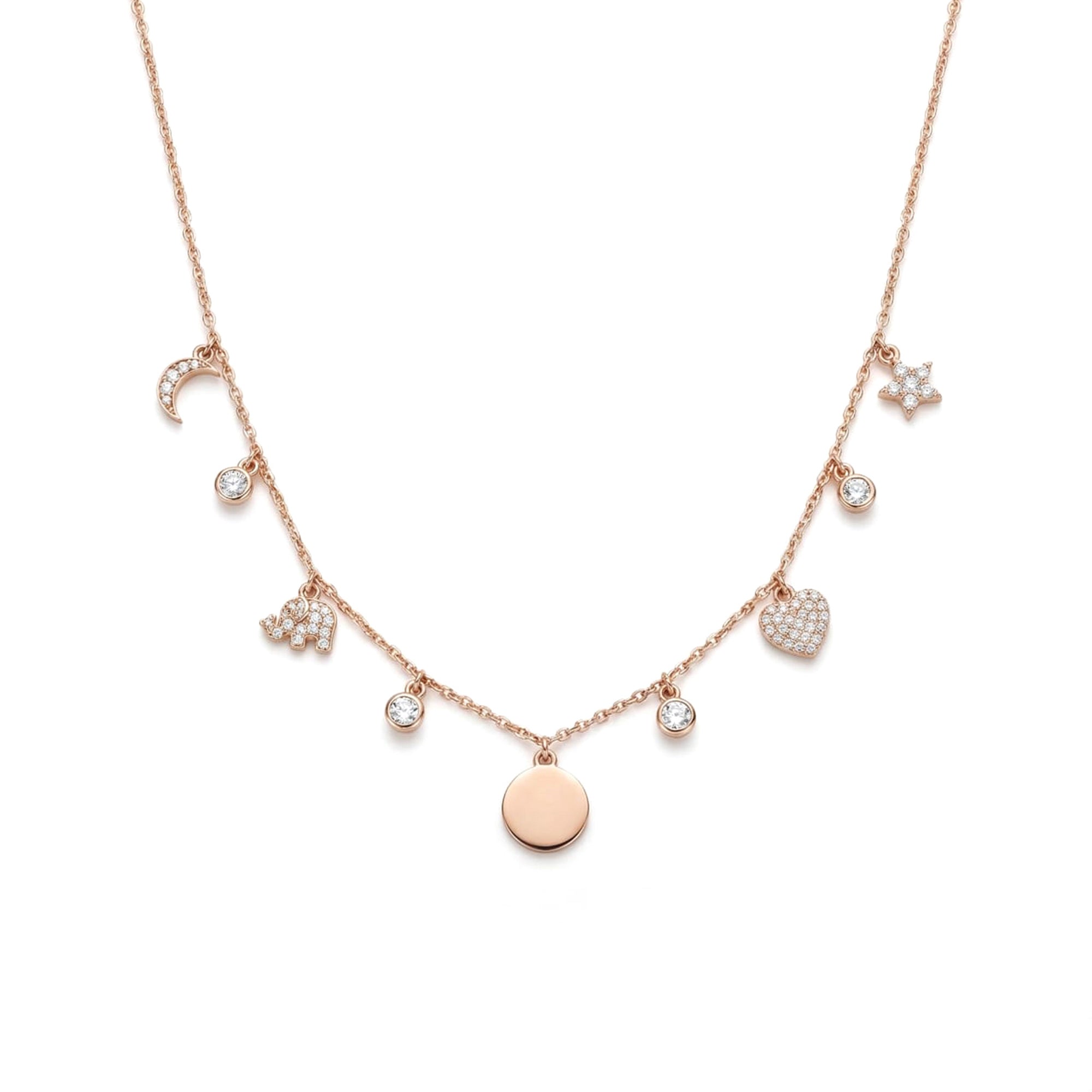 Celestial Charm Disc Necklace