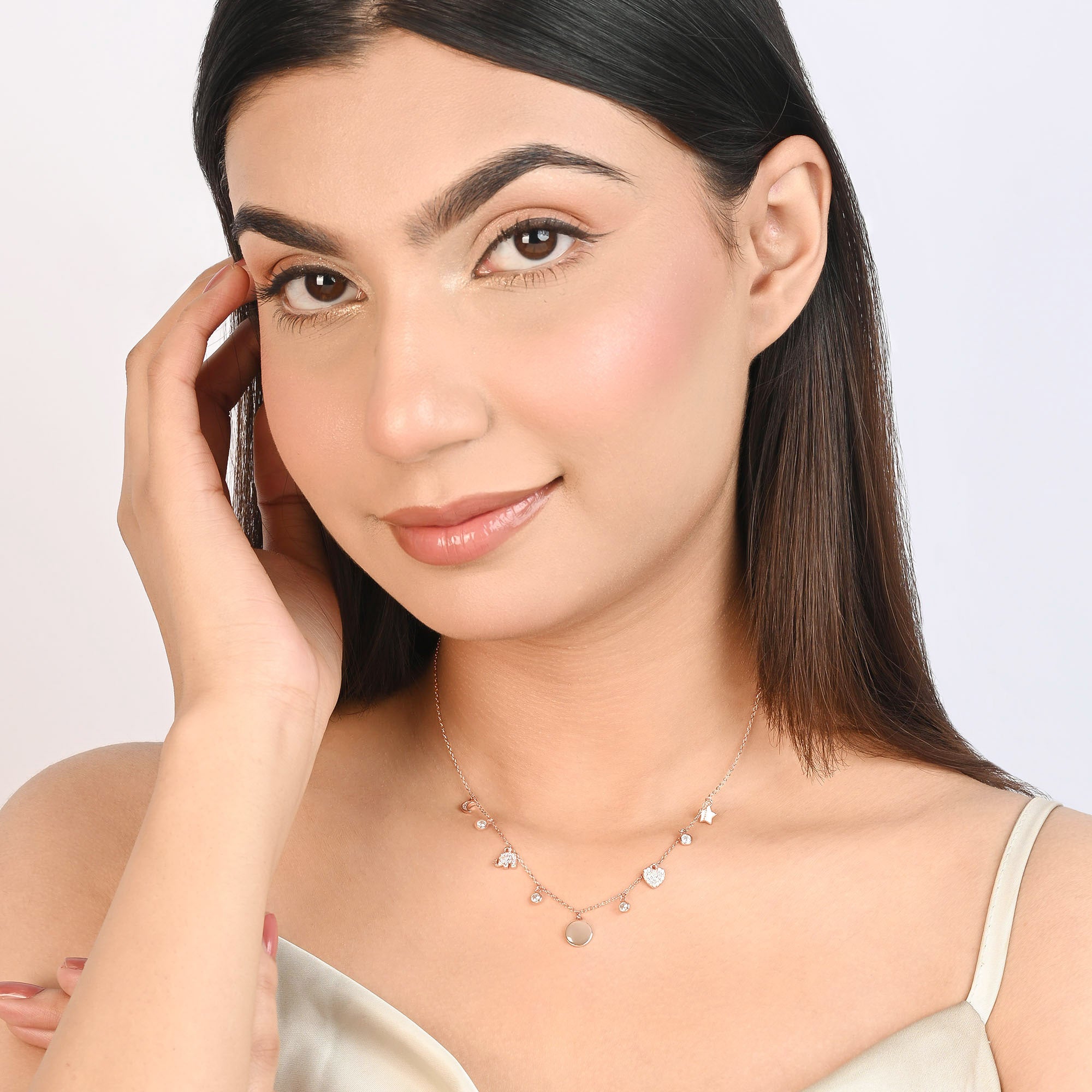 Celestial Charm Disc Necklace