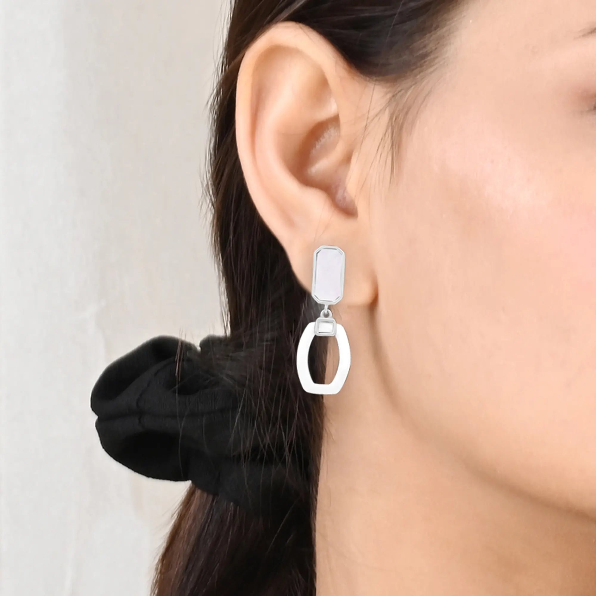 silver earrings