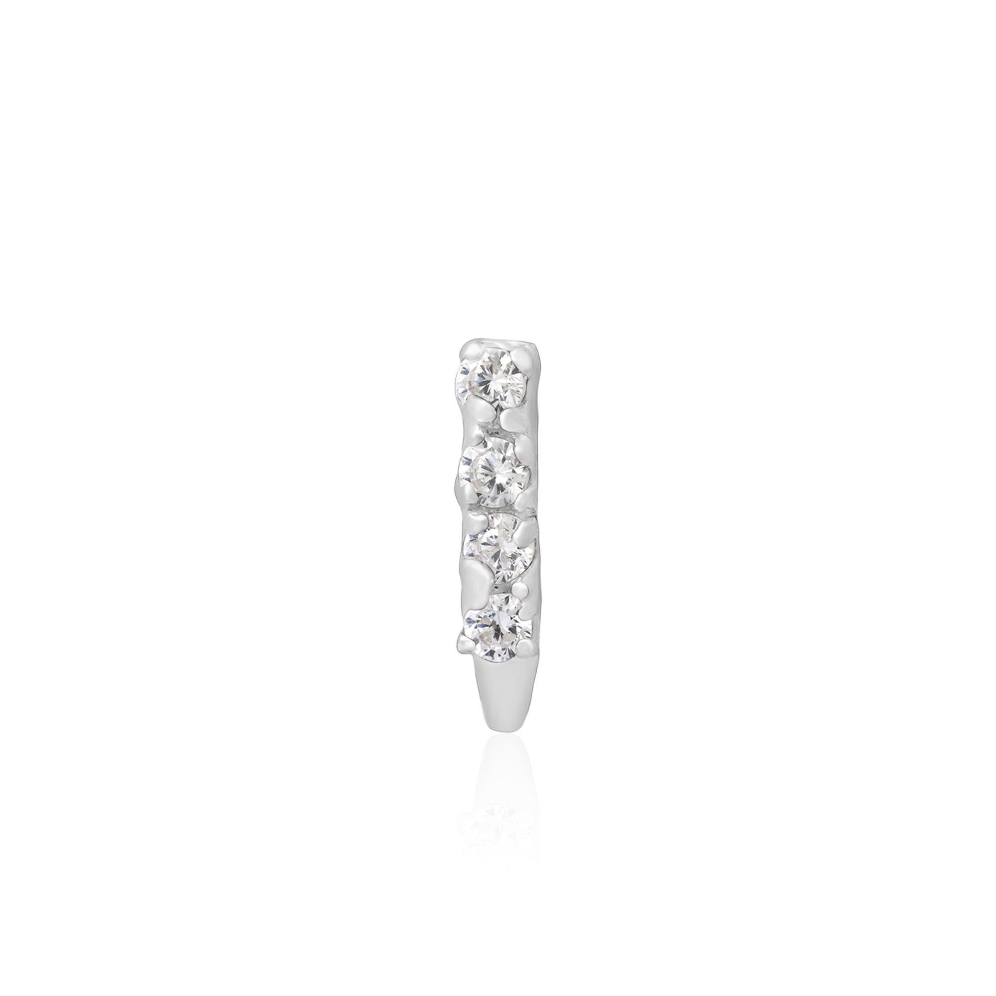 Trio Sparkle Silver Nose Pin