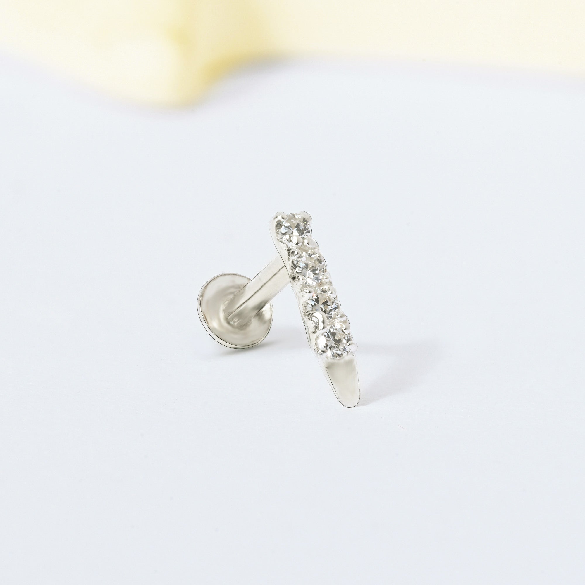 Trio Sparkle Silver Nose Pin