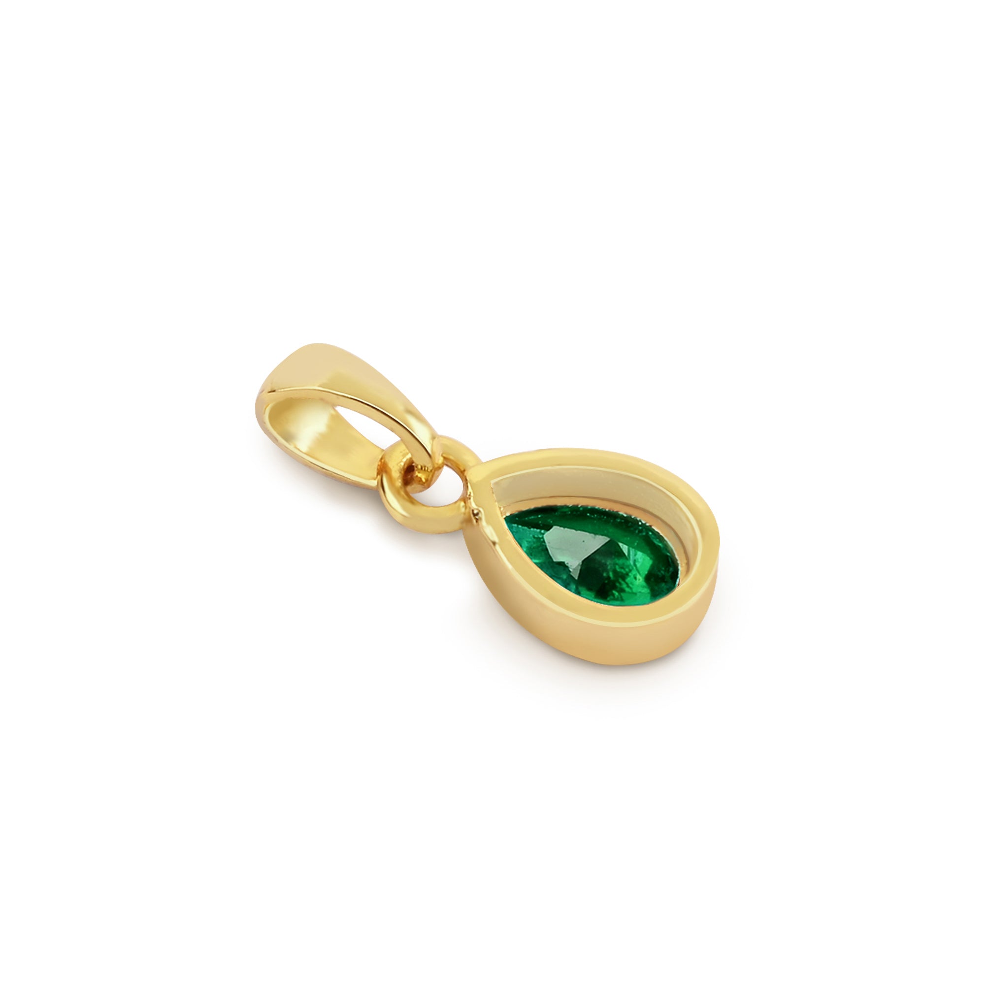 May Birthstone Silver Pendant