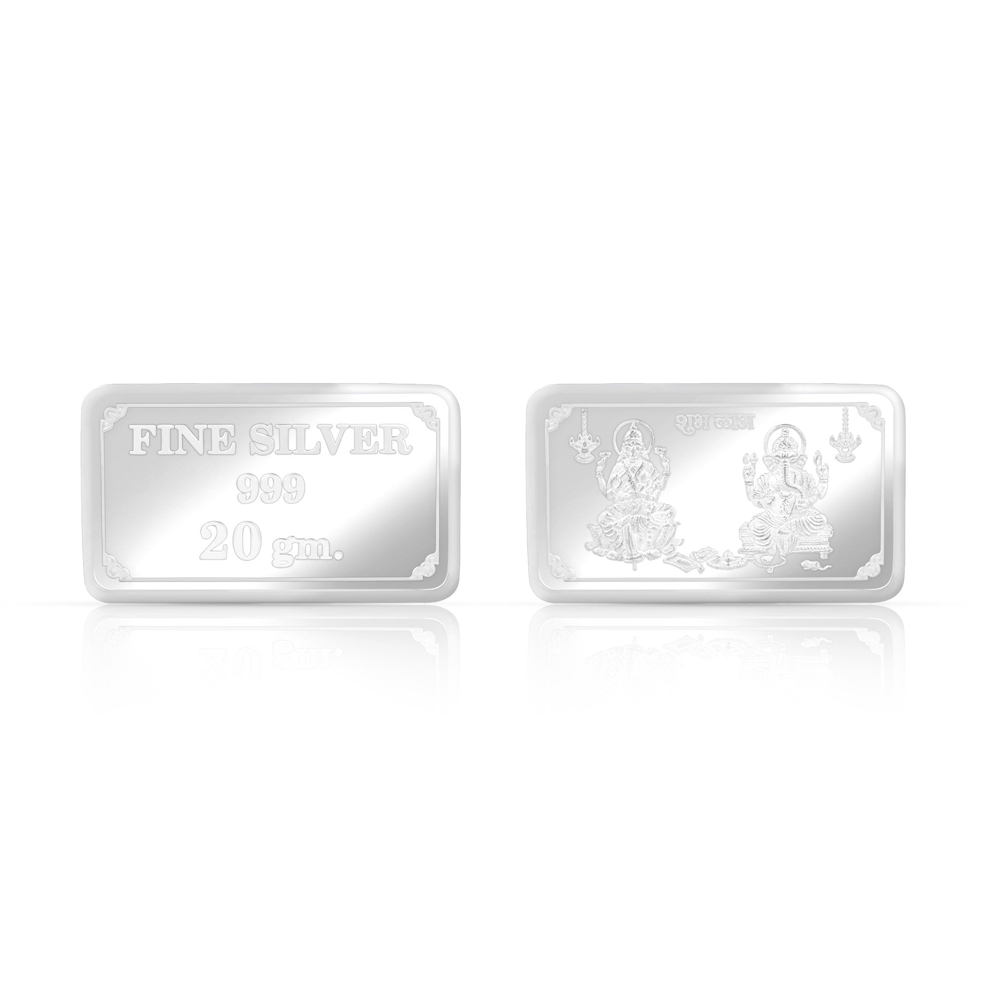 999 Silver 20g Ganesh and Laxmi Bar