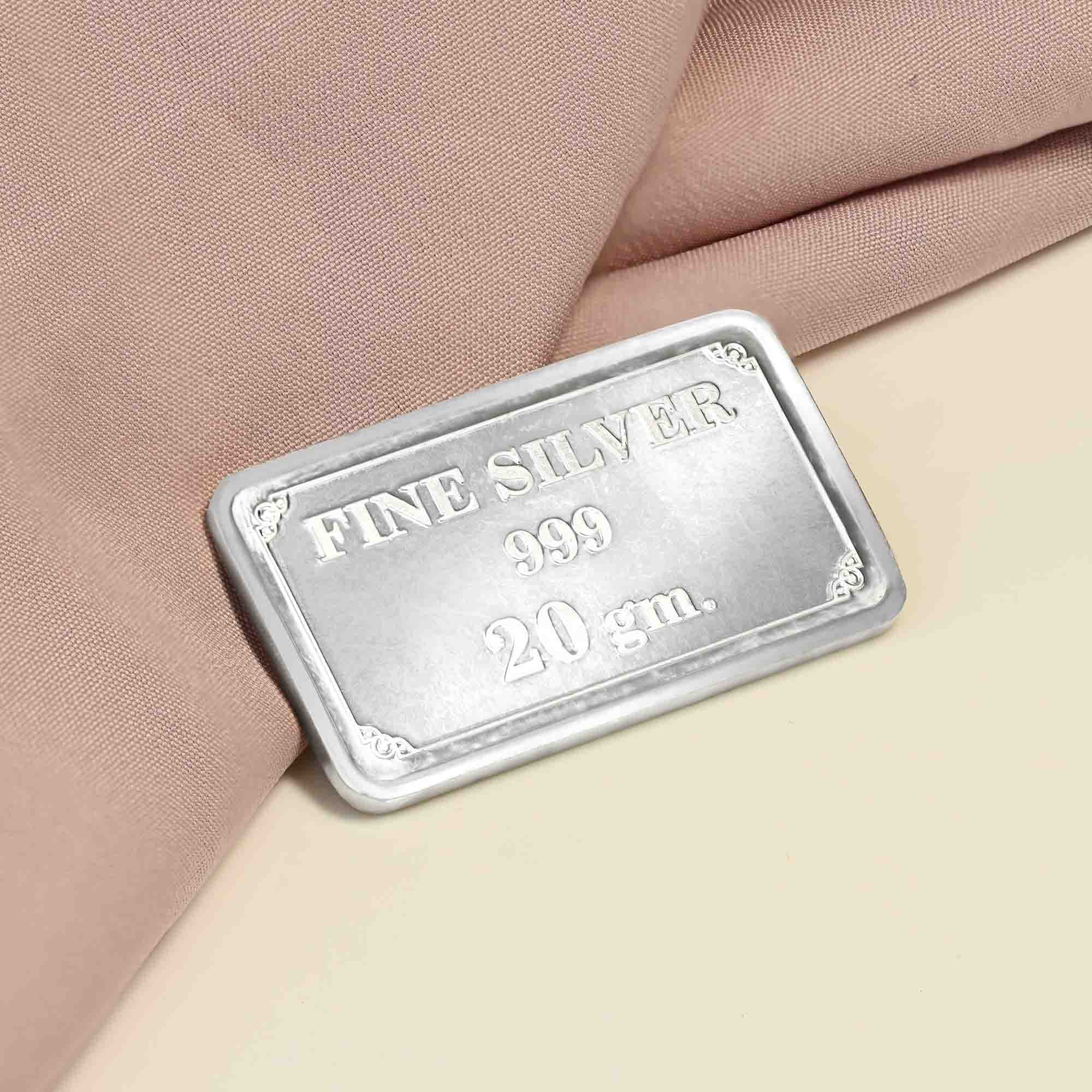 999 Silver 20g Ganesh and Laxmi Bar