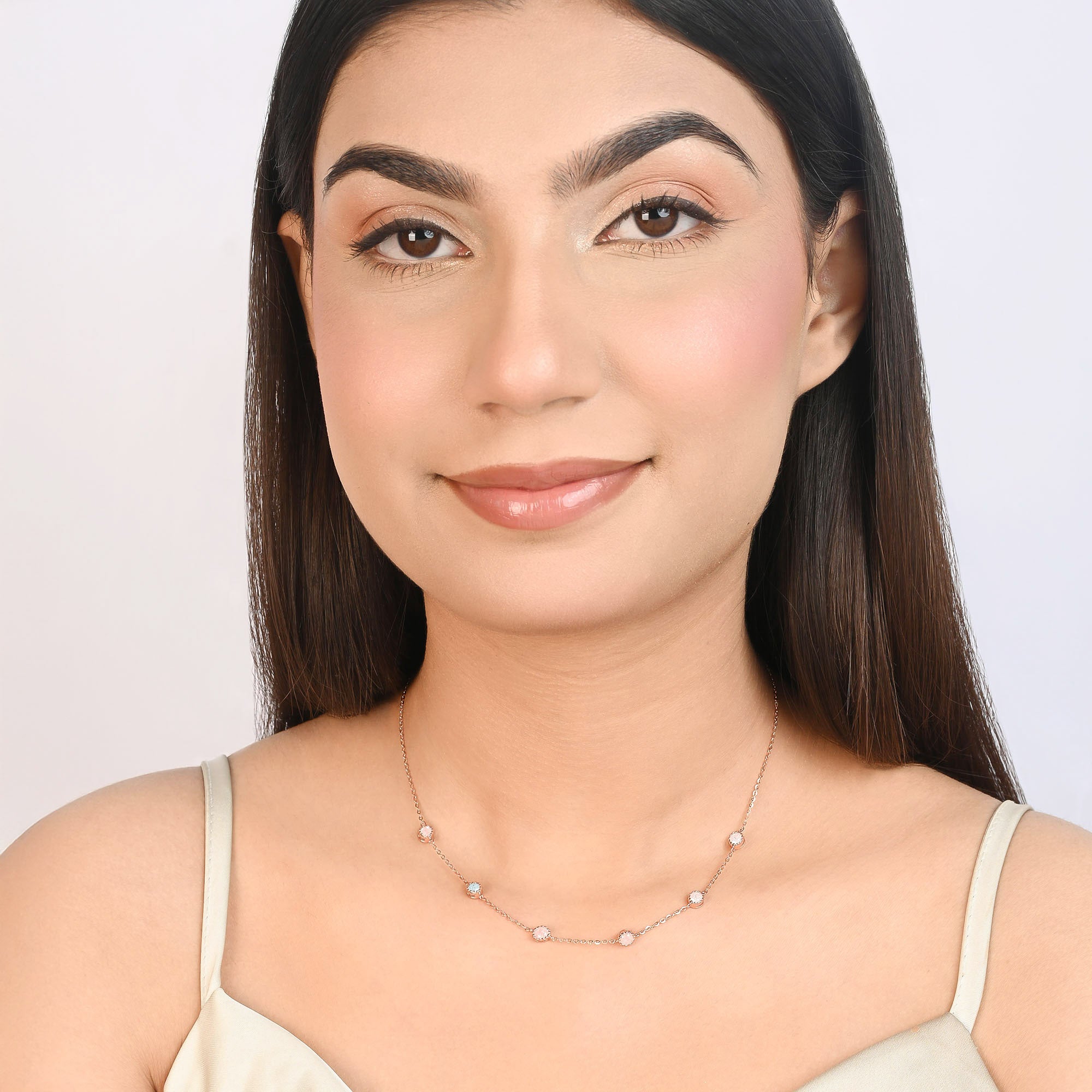 Pastel Bezel Necklace