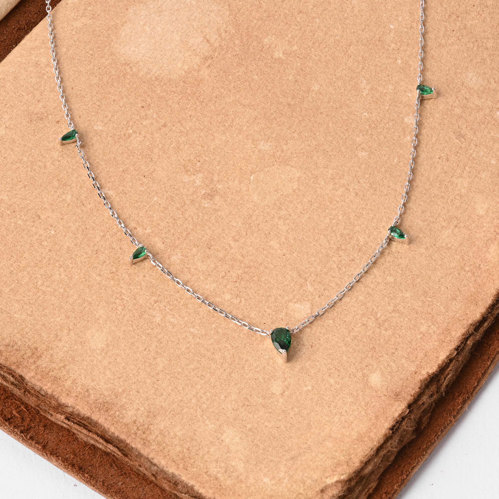 Tiny Triangle Drop Necklace