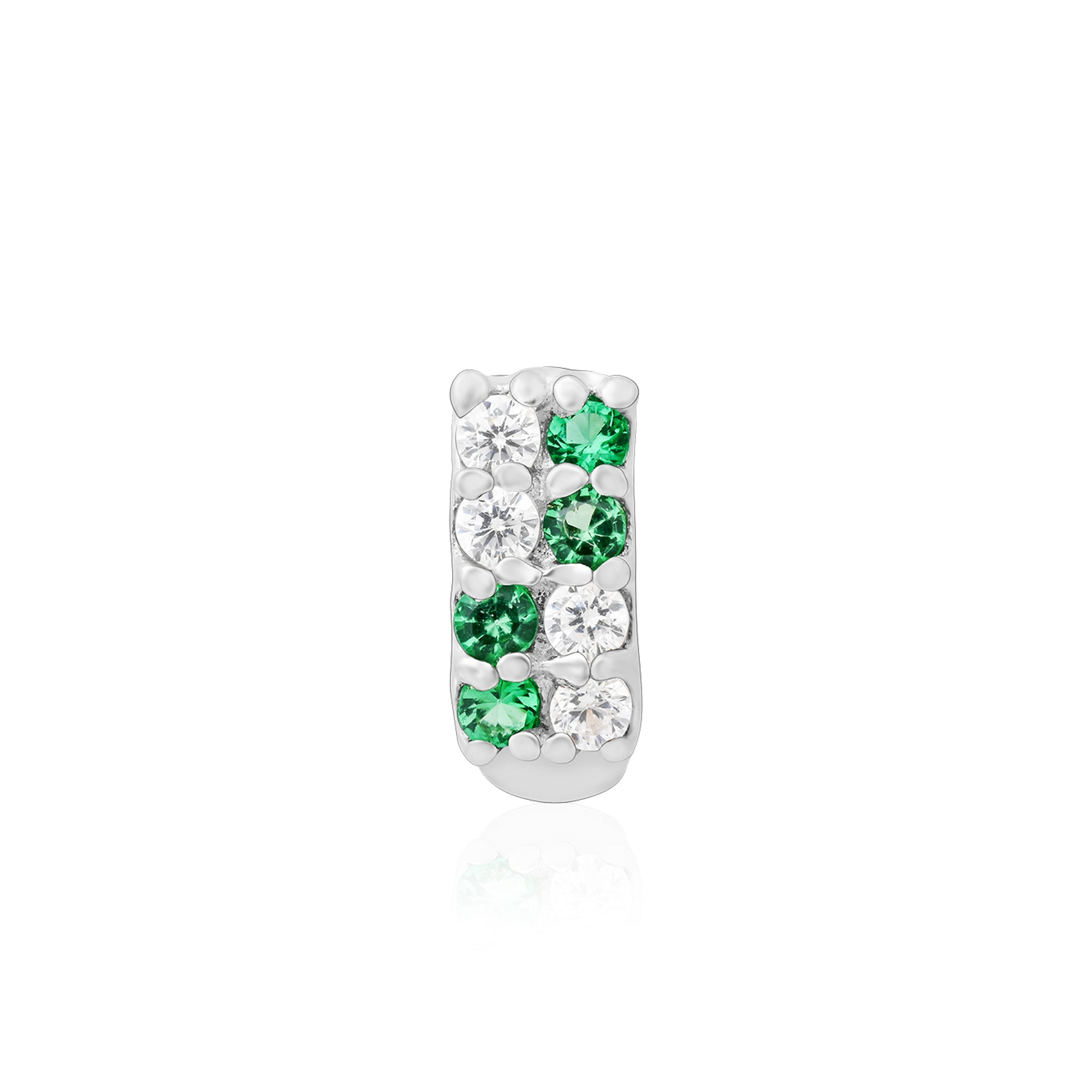 Radiant Bar Silver Nose Pin