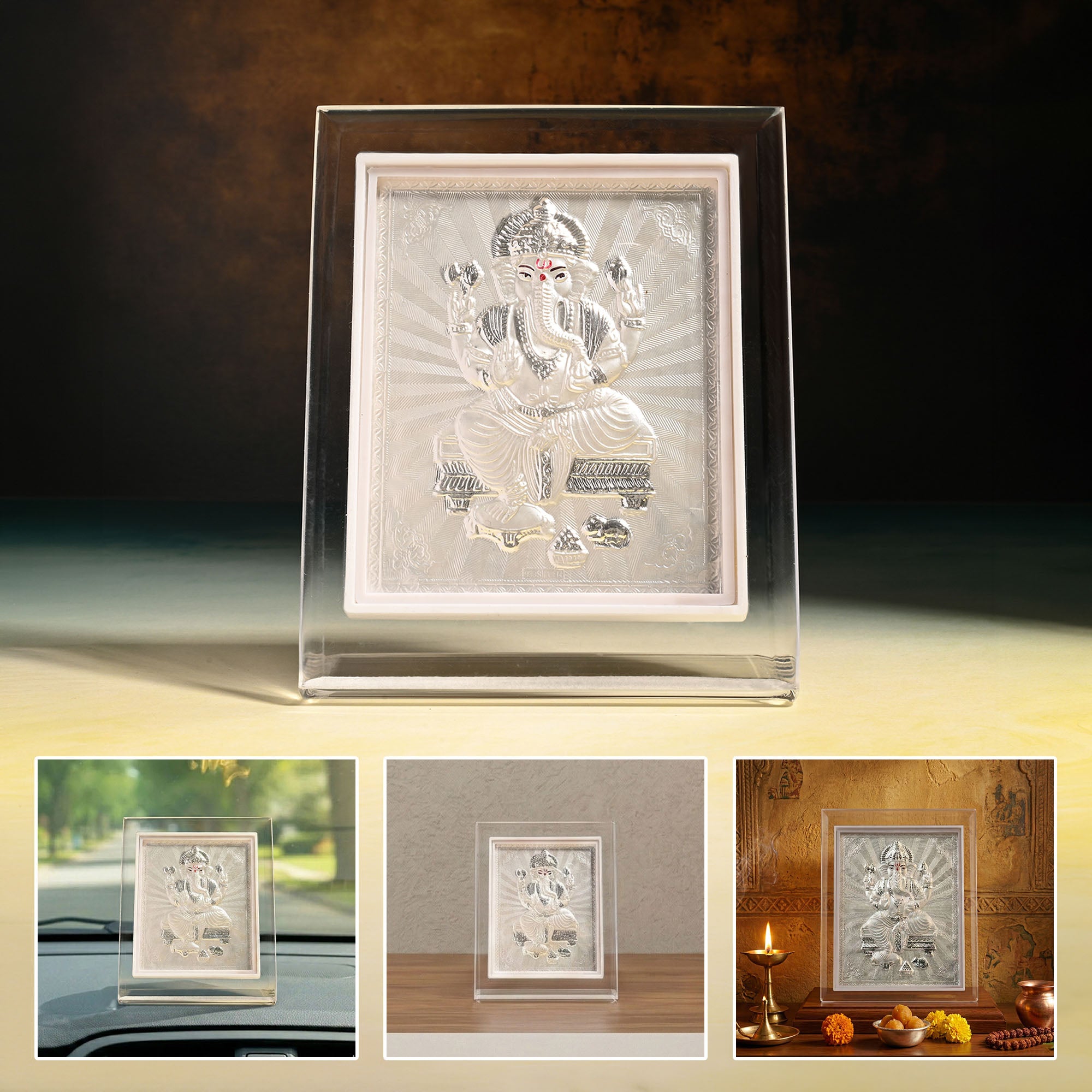 999 Pure Silver Lord Ganesh Frame