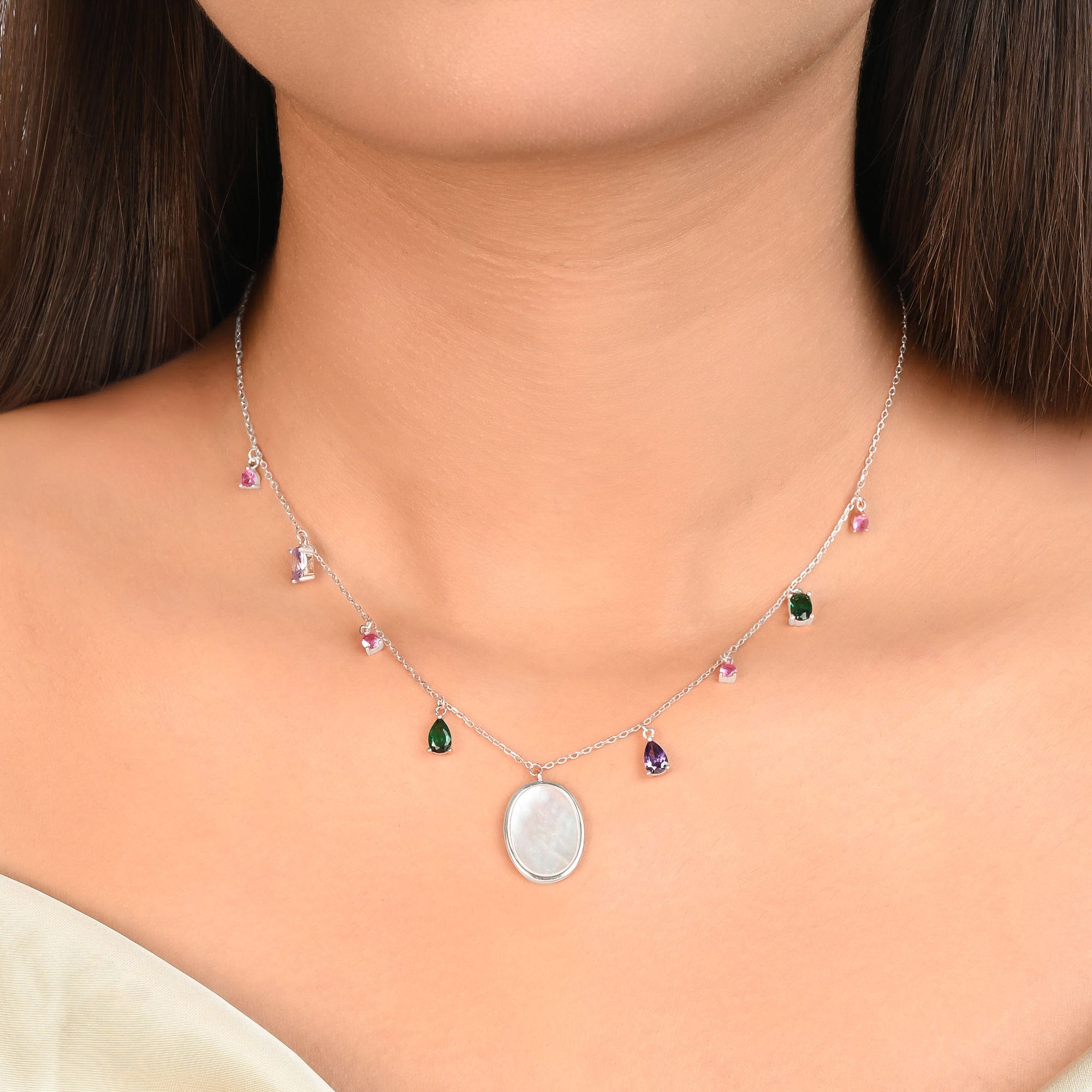 Mother Shell Drop Necklace