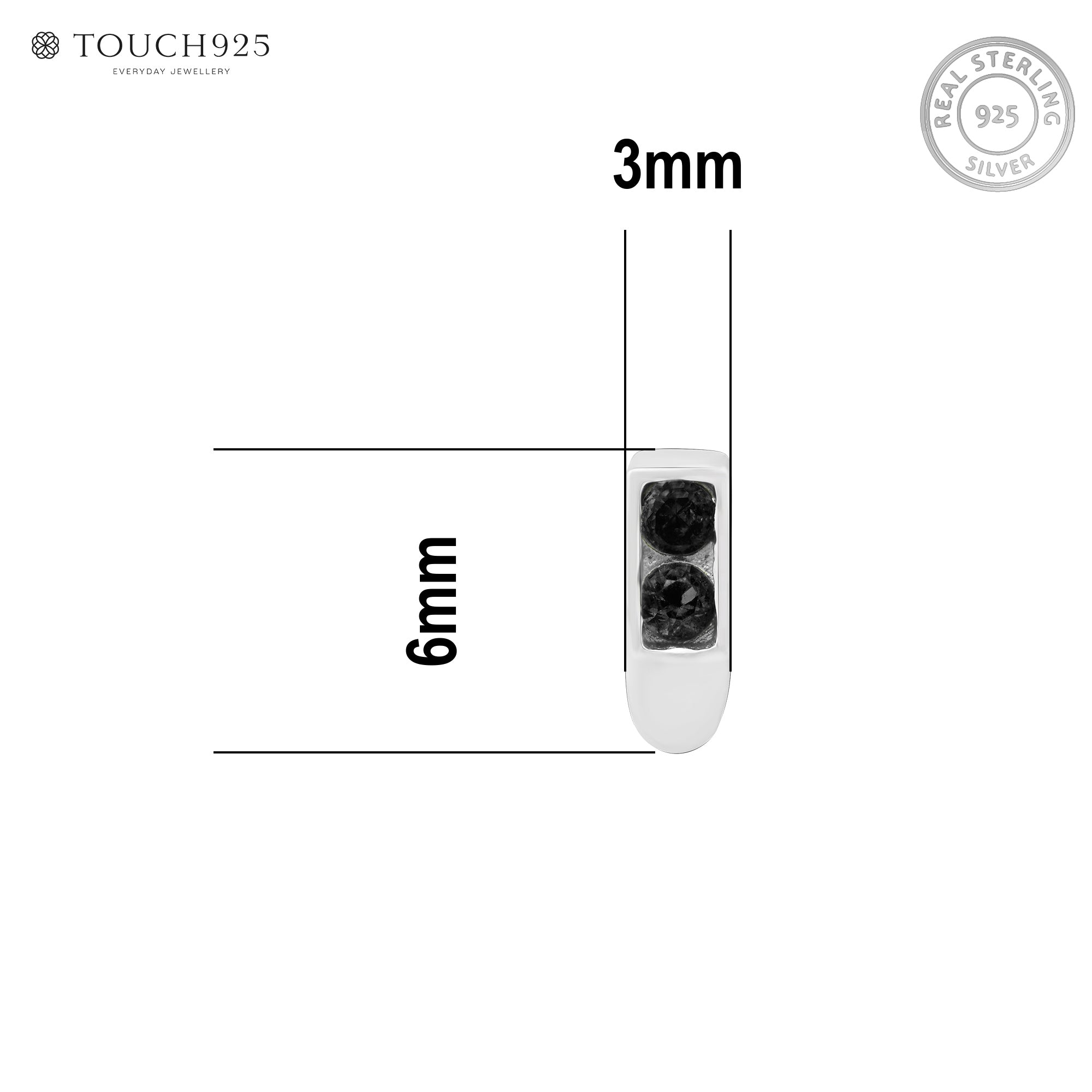 Classic Bar Silver Nose Pin