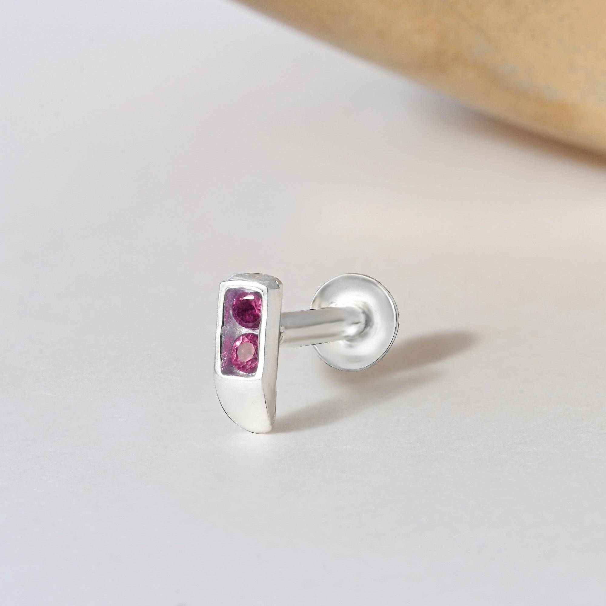 Classic Bar Silver Nose Pin