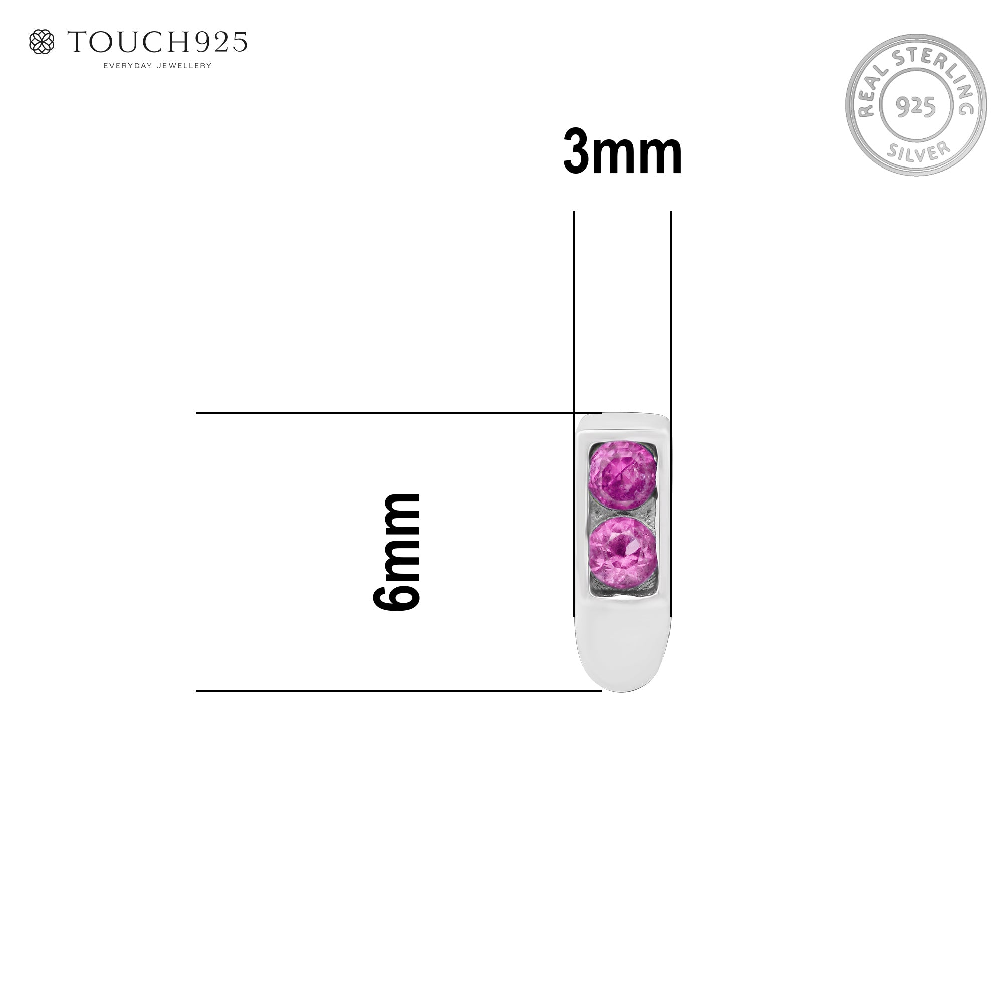 Classic Bar Silver Nose Pin