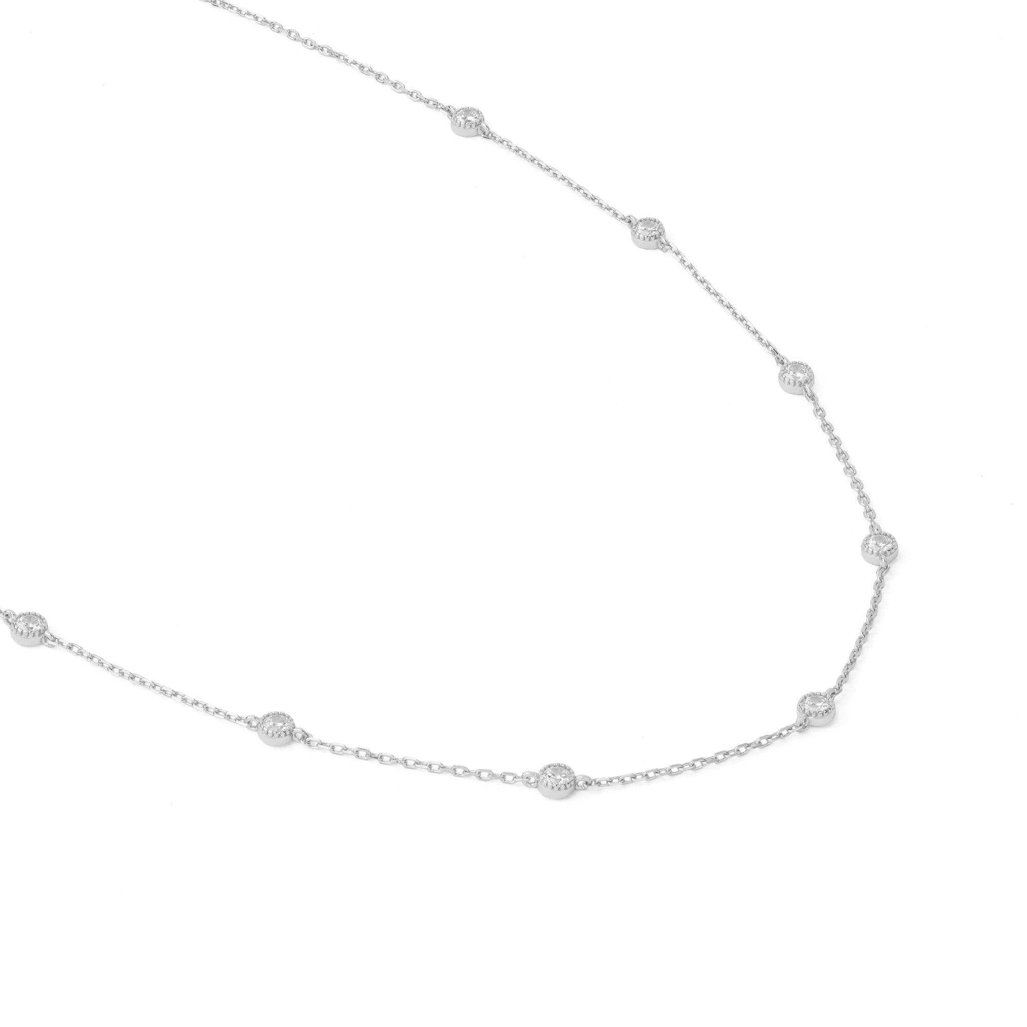 Bezel Spark Station Necklace