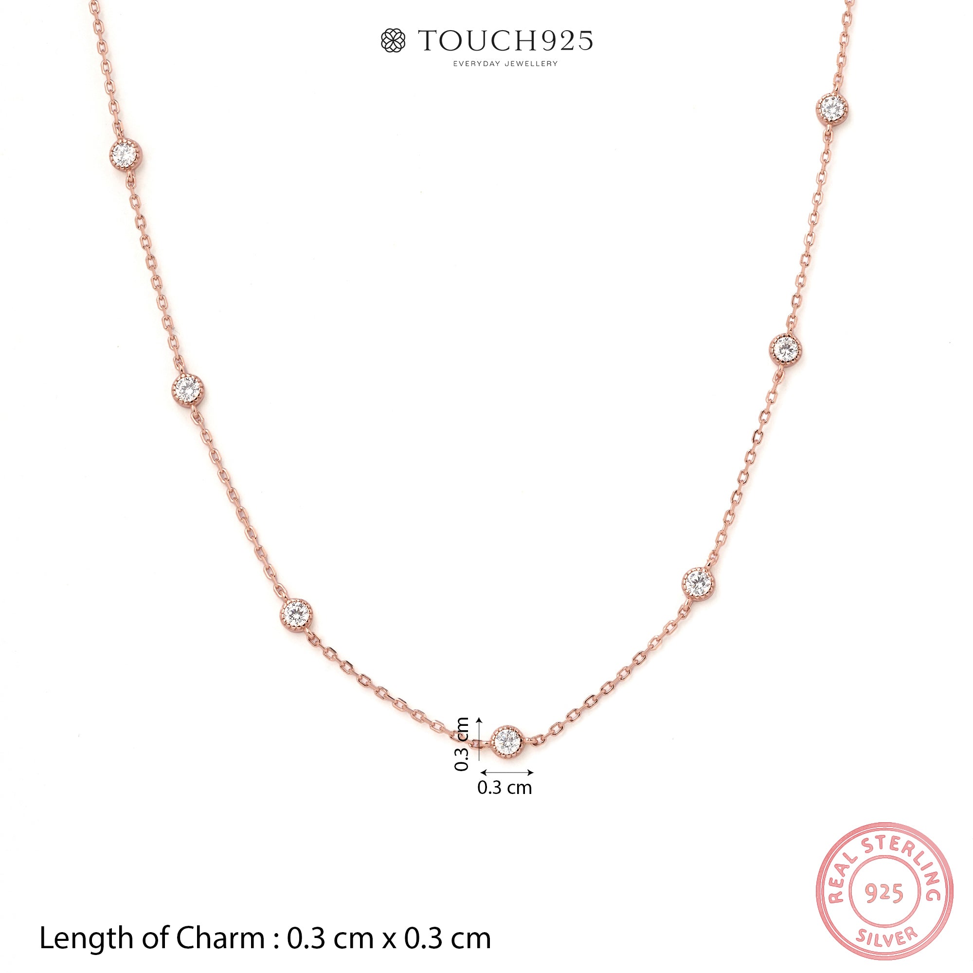 Bezel Spark Station Necklace