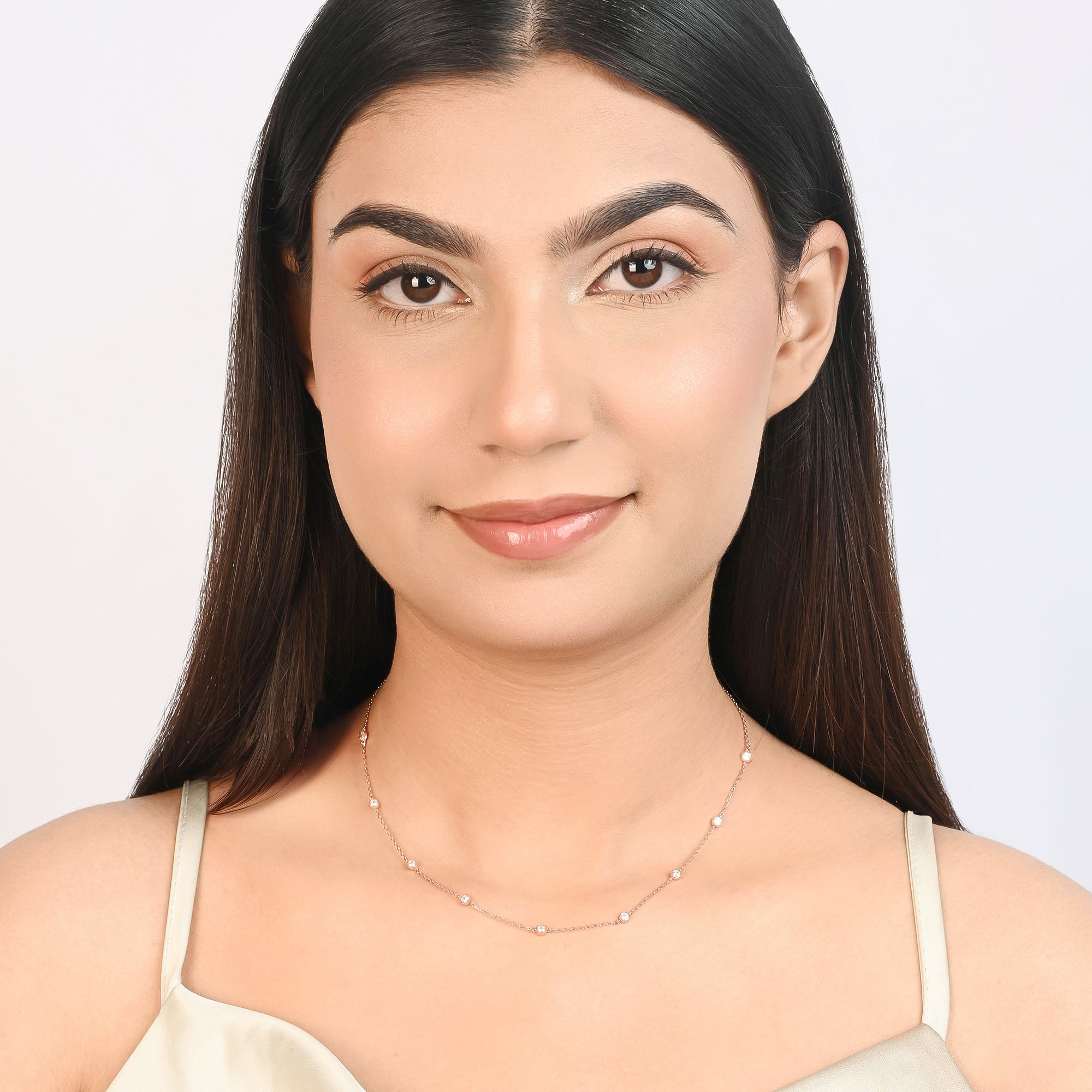 Bezel Spark Station Necklace