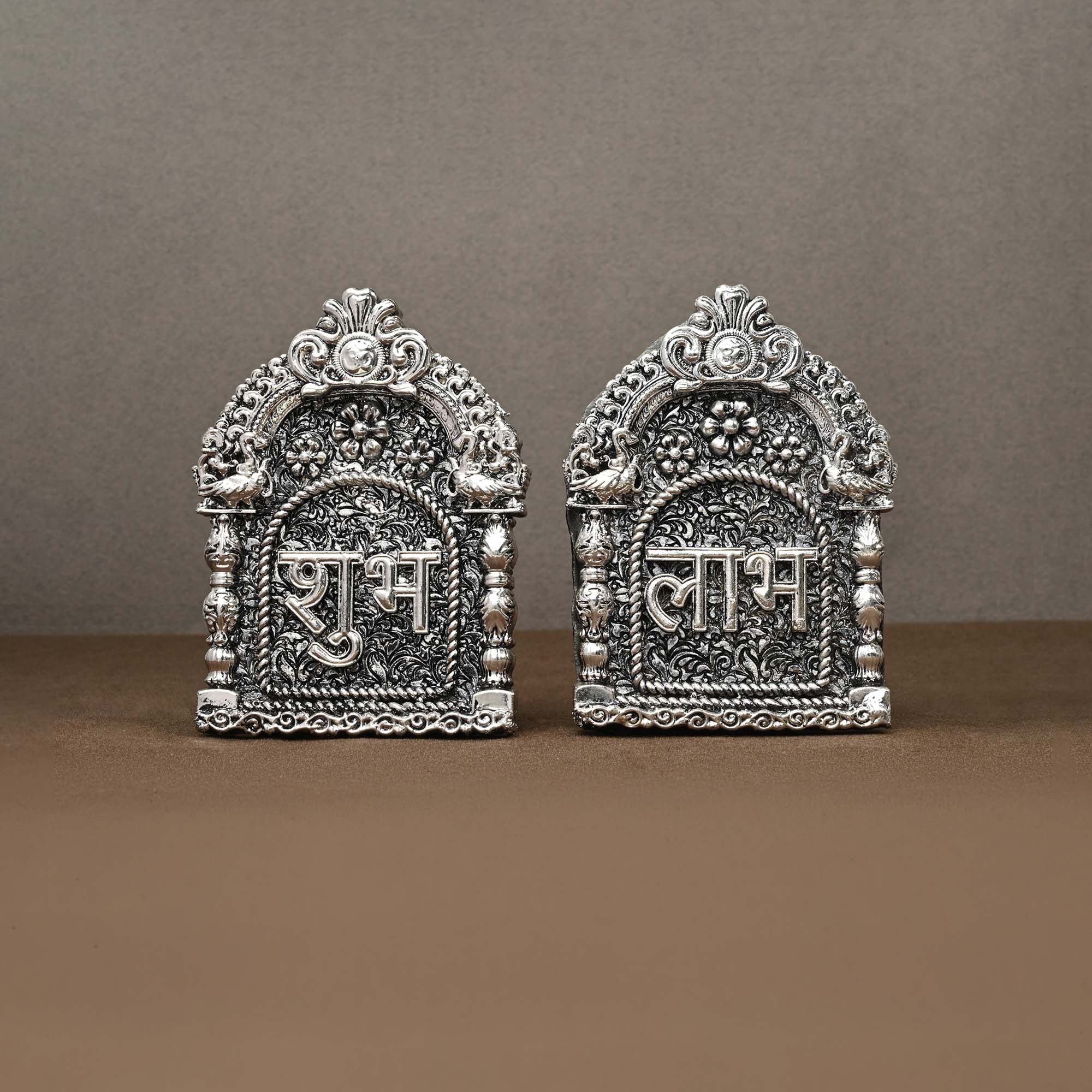 999 Silver Plated Shubh Labh Wall Set
