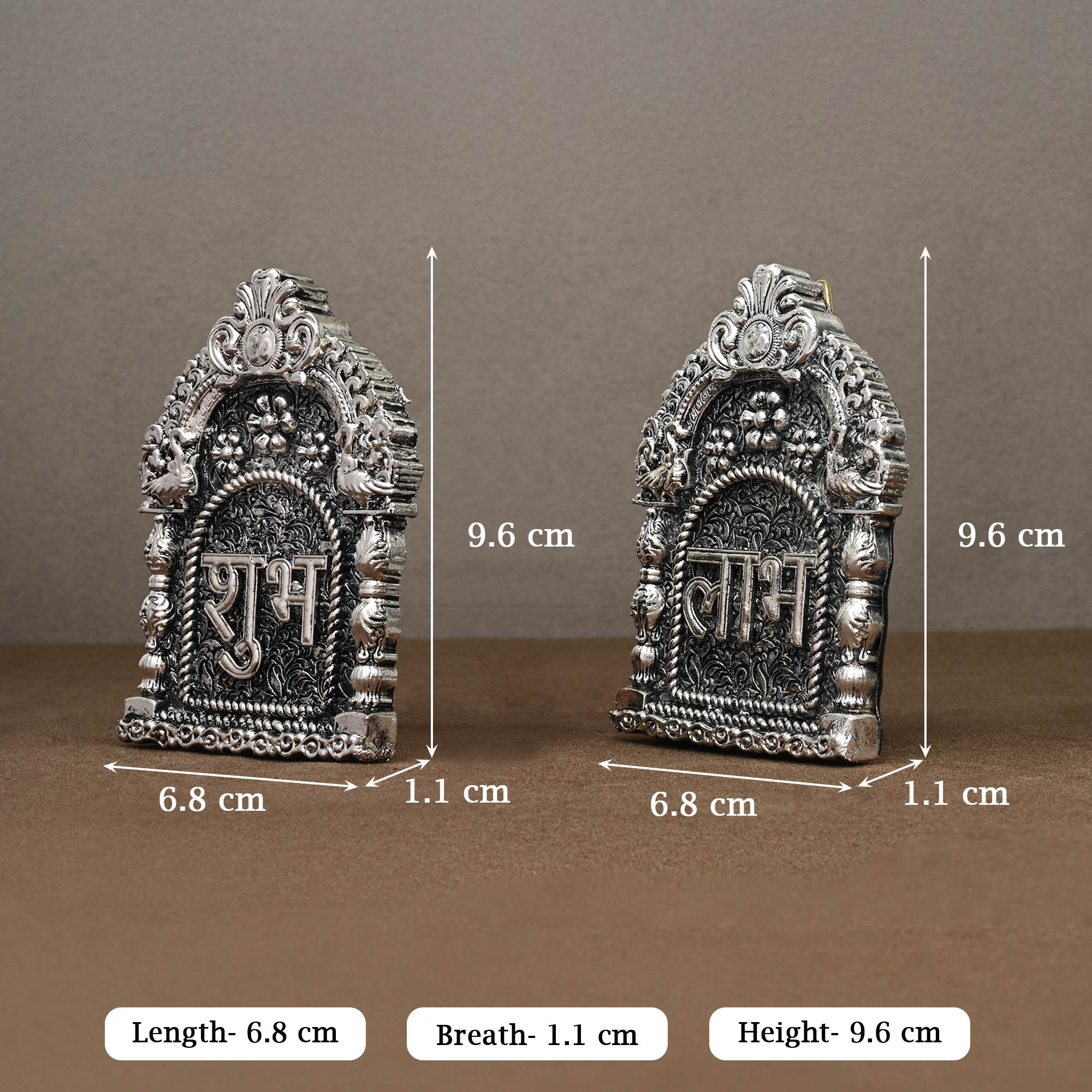999 Silver Plated Shubh Labh Wall Set