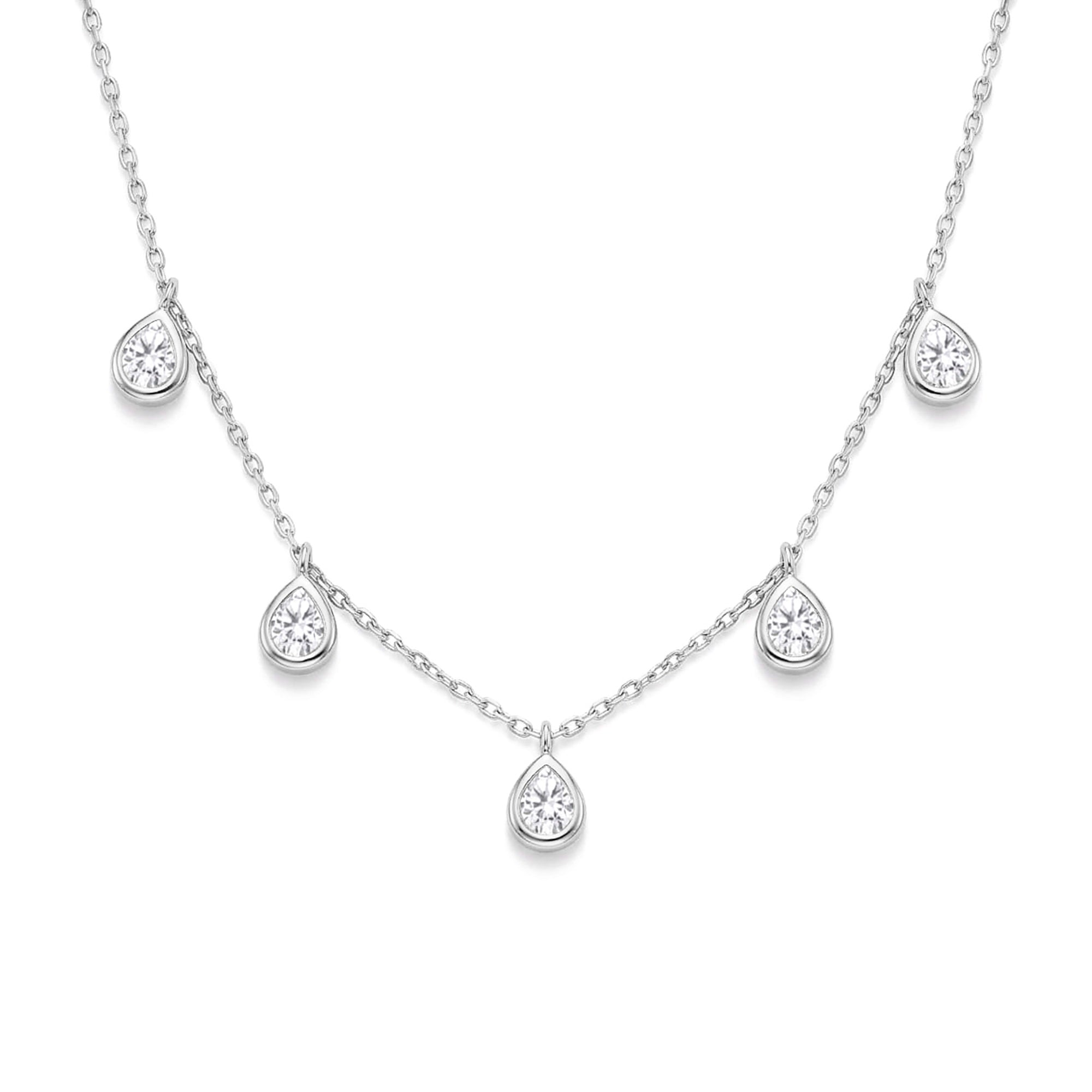 Teardrop Silver Charm Necklace - Touch925 Silver Jewellery