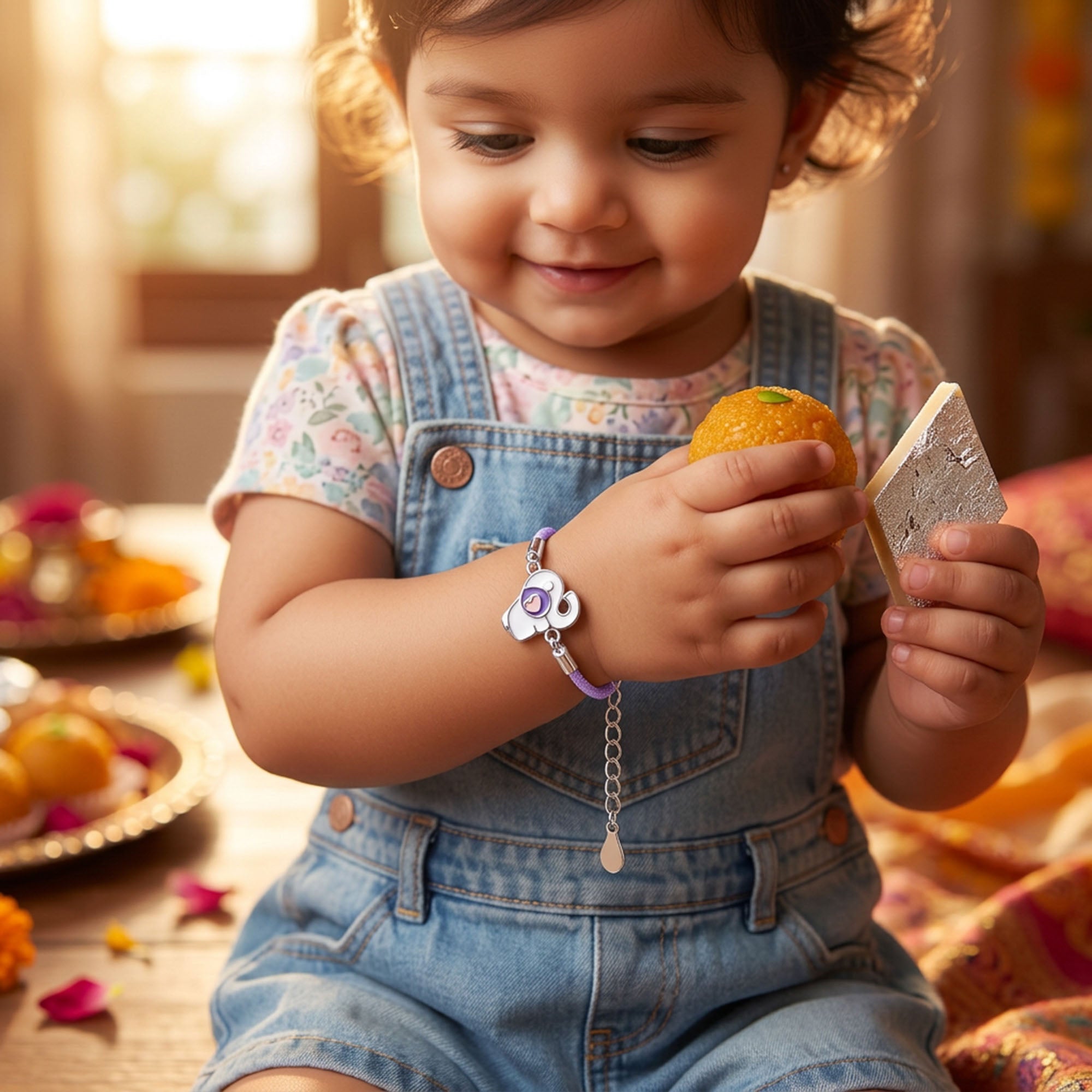 Purple Elephant Kids Rakhi