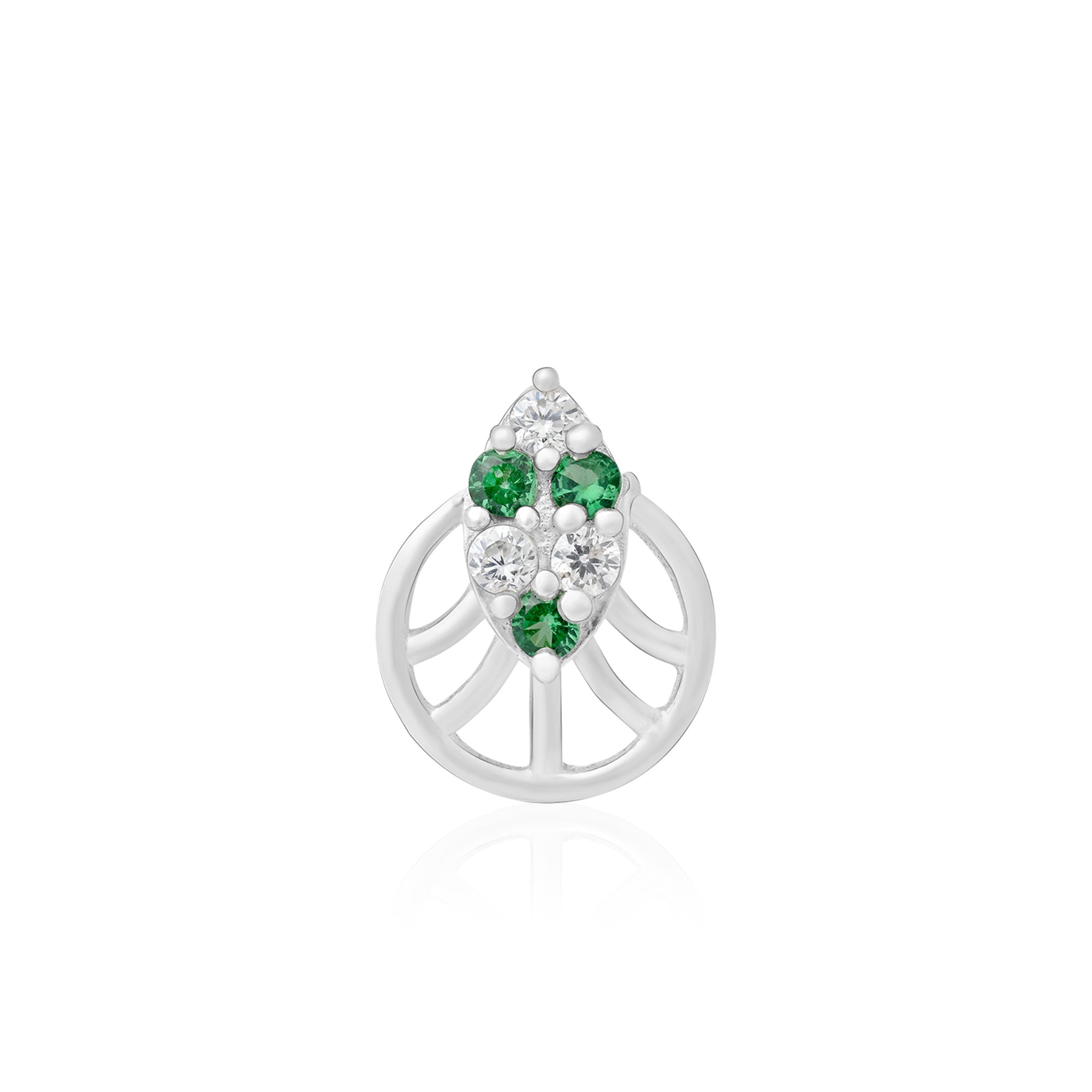 Classic Cluster Silver Nose Pin