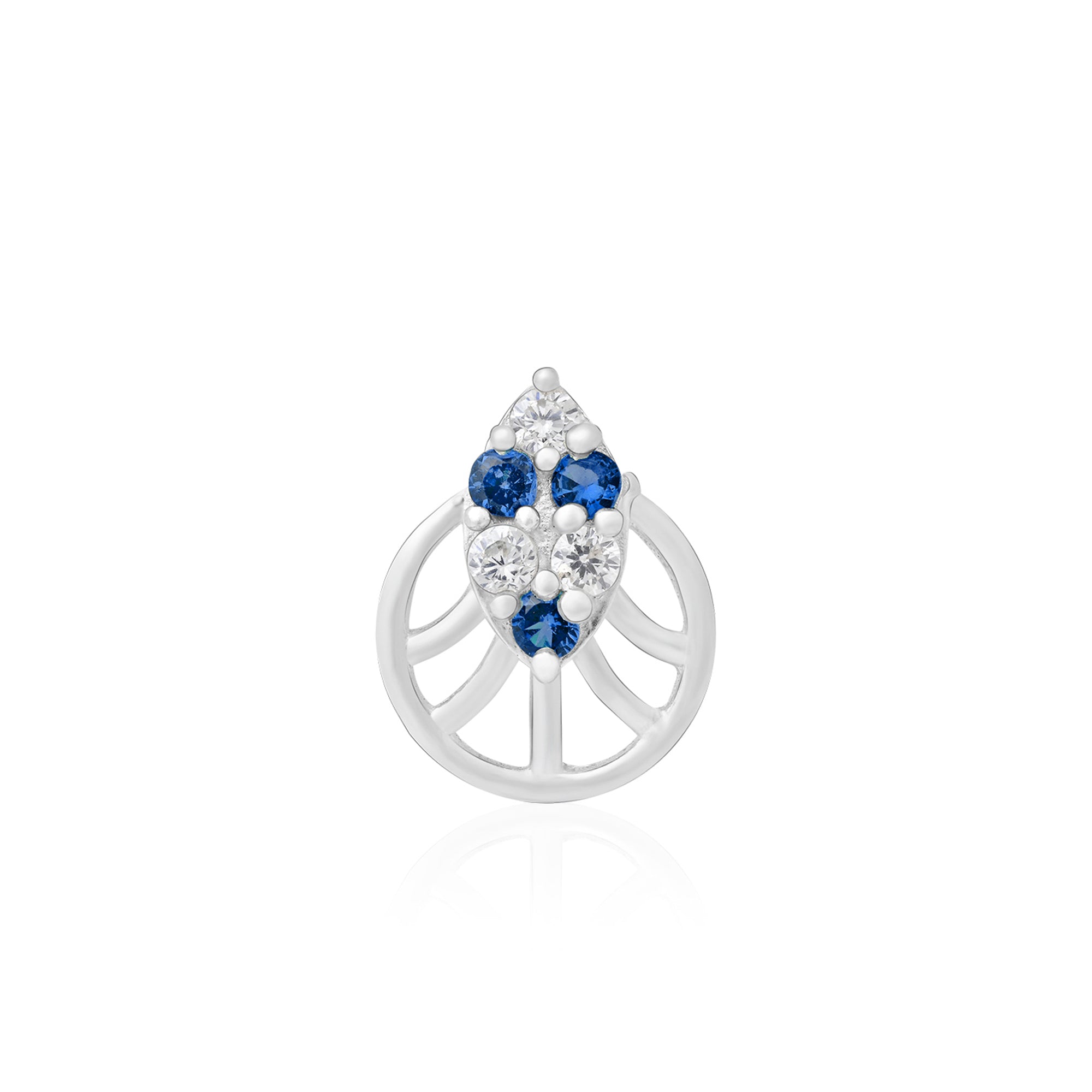 Classic Cluster Silver Nose Pin