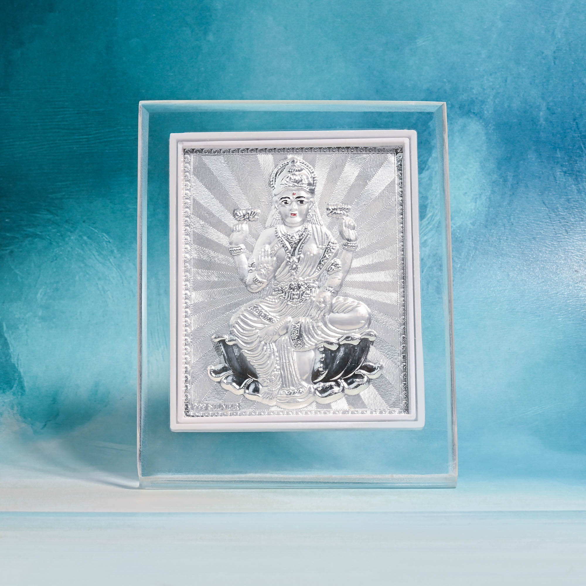 999 Silver Lakshmi Ji Frame