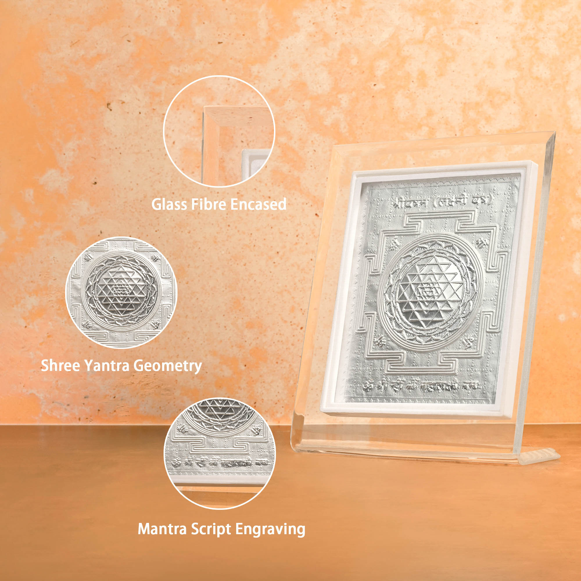 999 Silver Shree Lakshmi Yantra Frame
