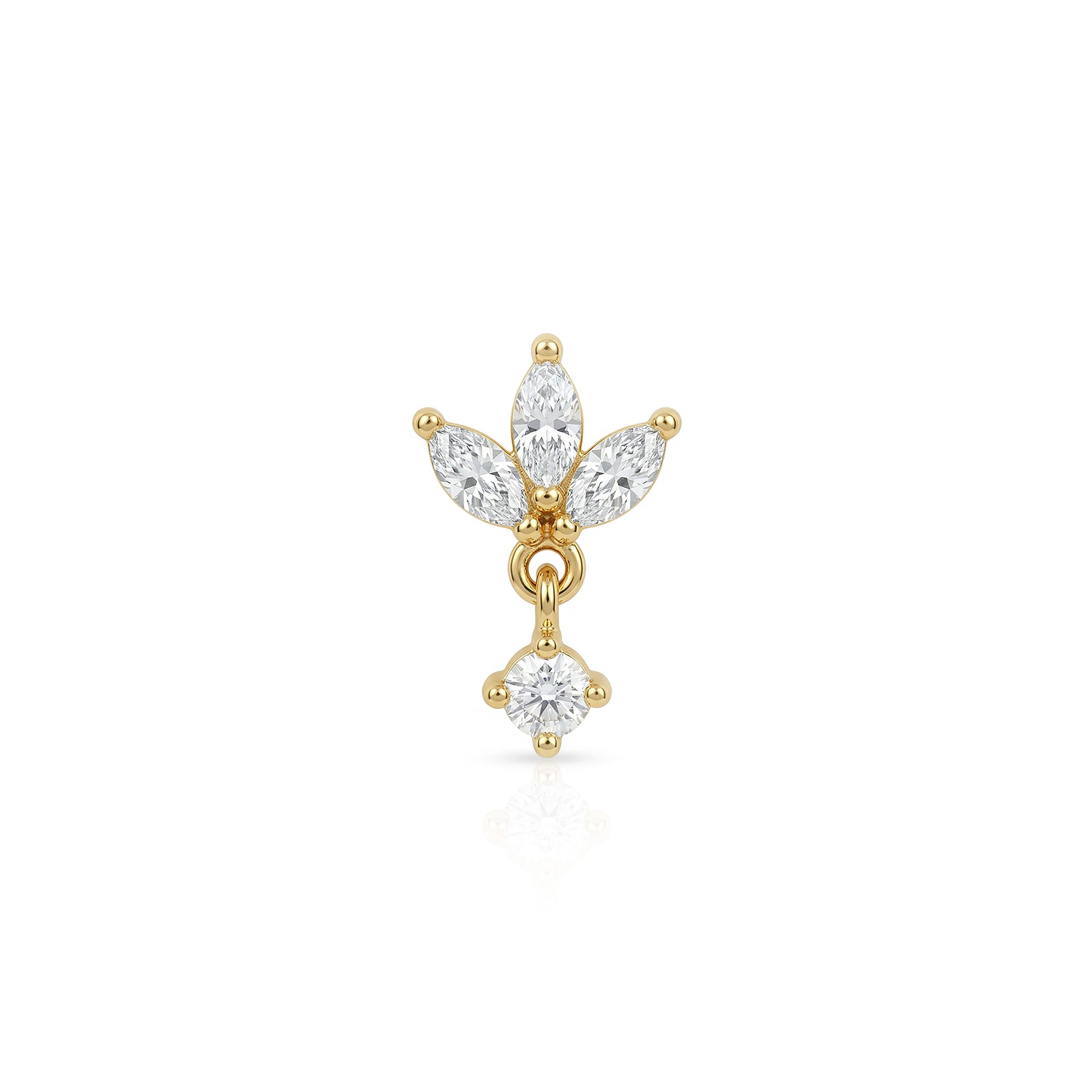 Marquise Bloom Nose Pin